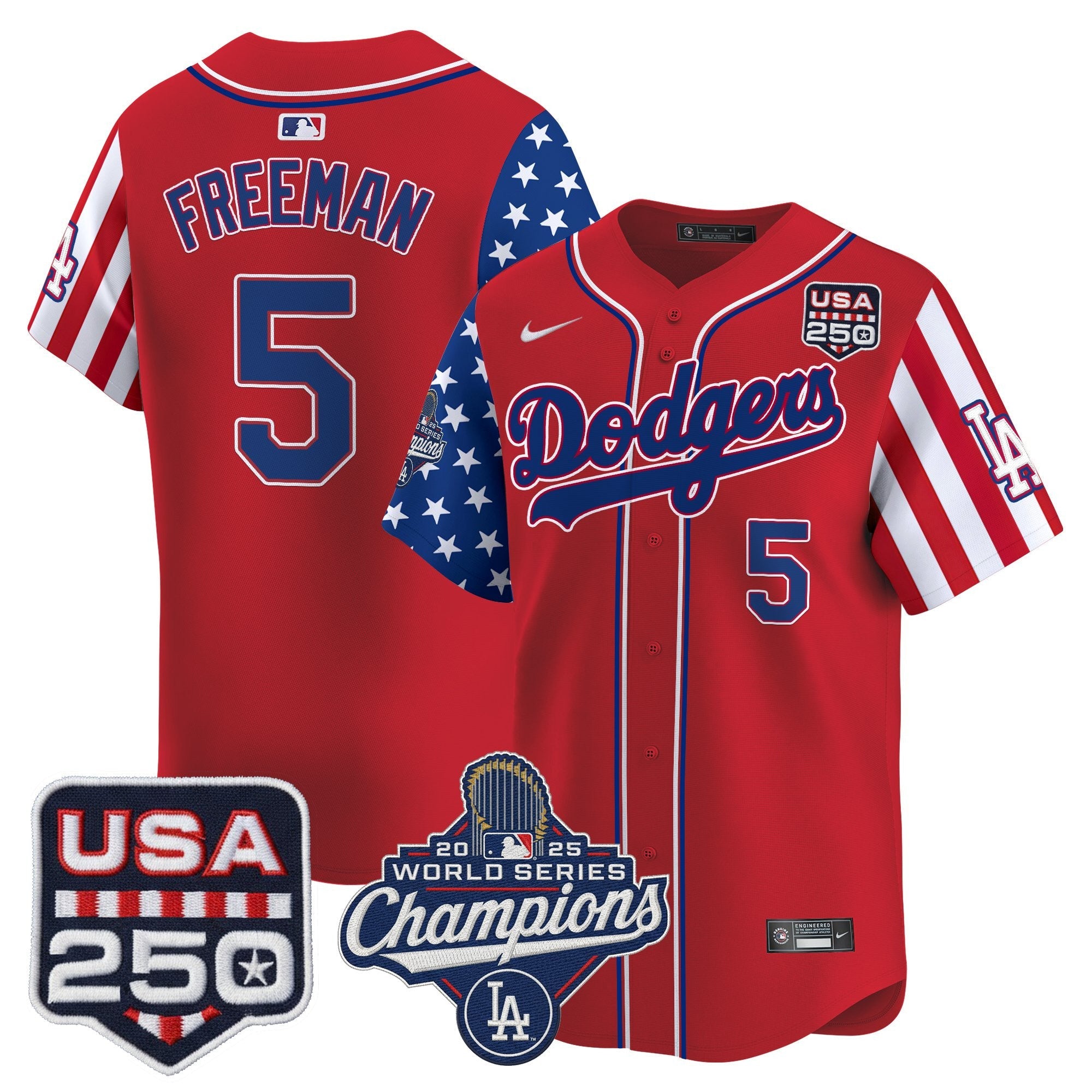 Men's Los Angeles Dodgers "America250 Edition" Vapor Premier Limited Jersey V2 - All Stitched