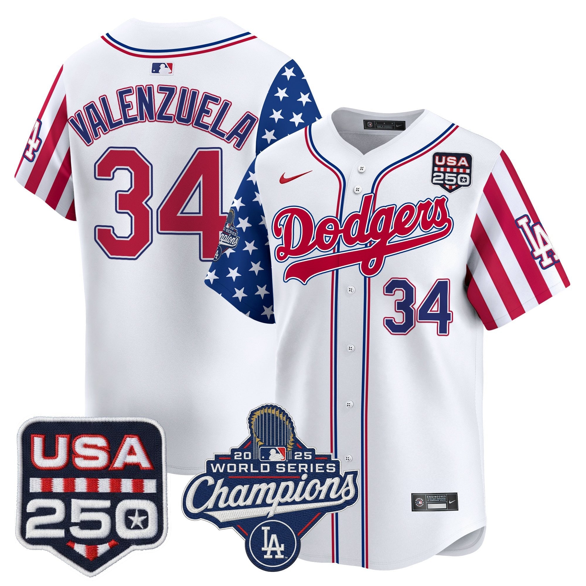 Men's Los Angeles Dodgers "America250 Edition" Vapor Premier Limited Jersey V2 - All Stitched