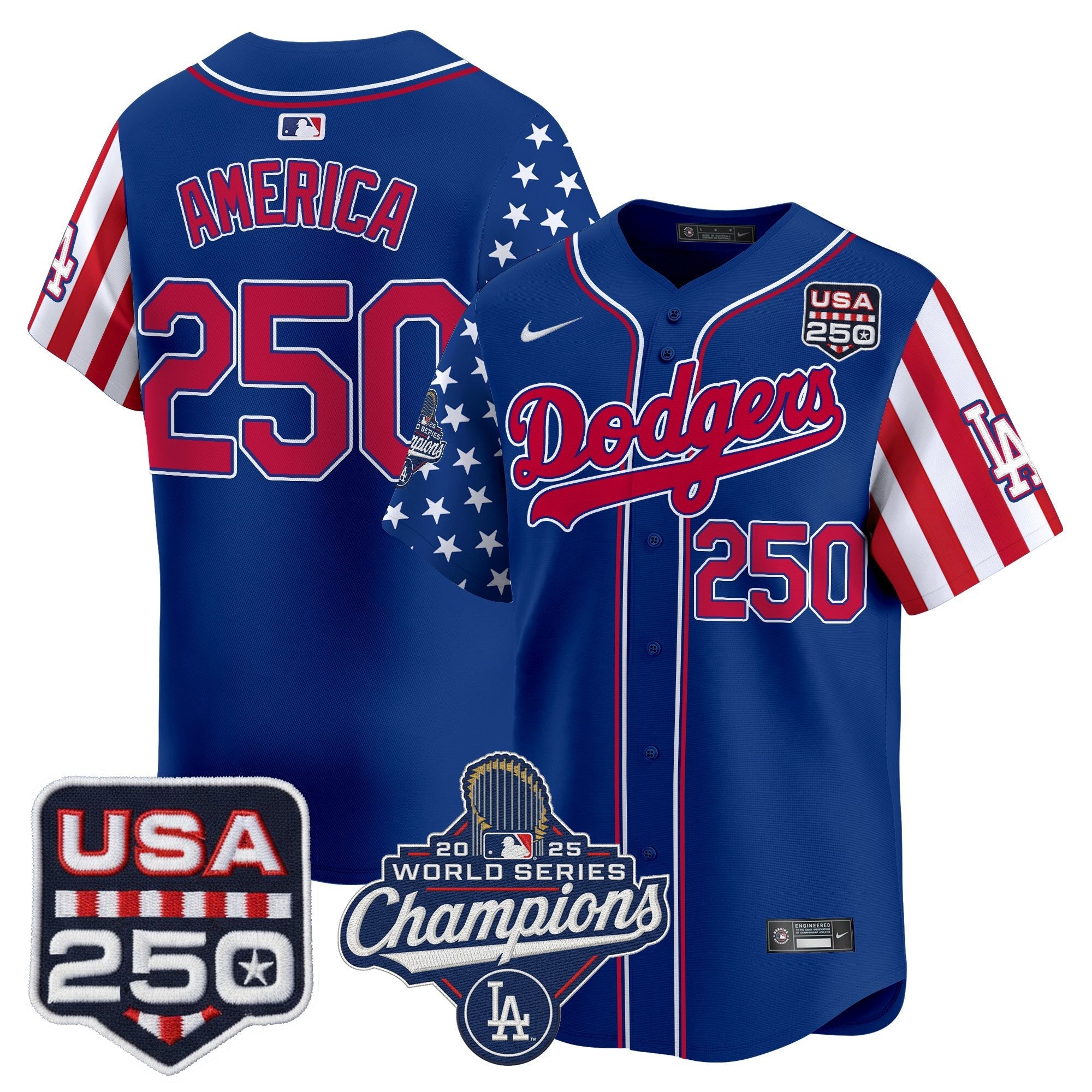 Men's Los Angeles Dodgers "America250 Edition" Vapor Premier Limited Jersey V2 - All Stitched