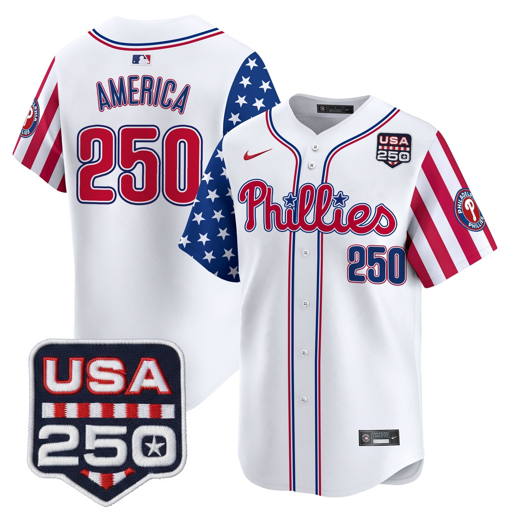 Men's Philadelphia Phillies America250 Edition Vapor Premier Limited Jersey - All Stitched