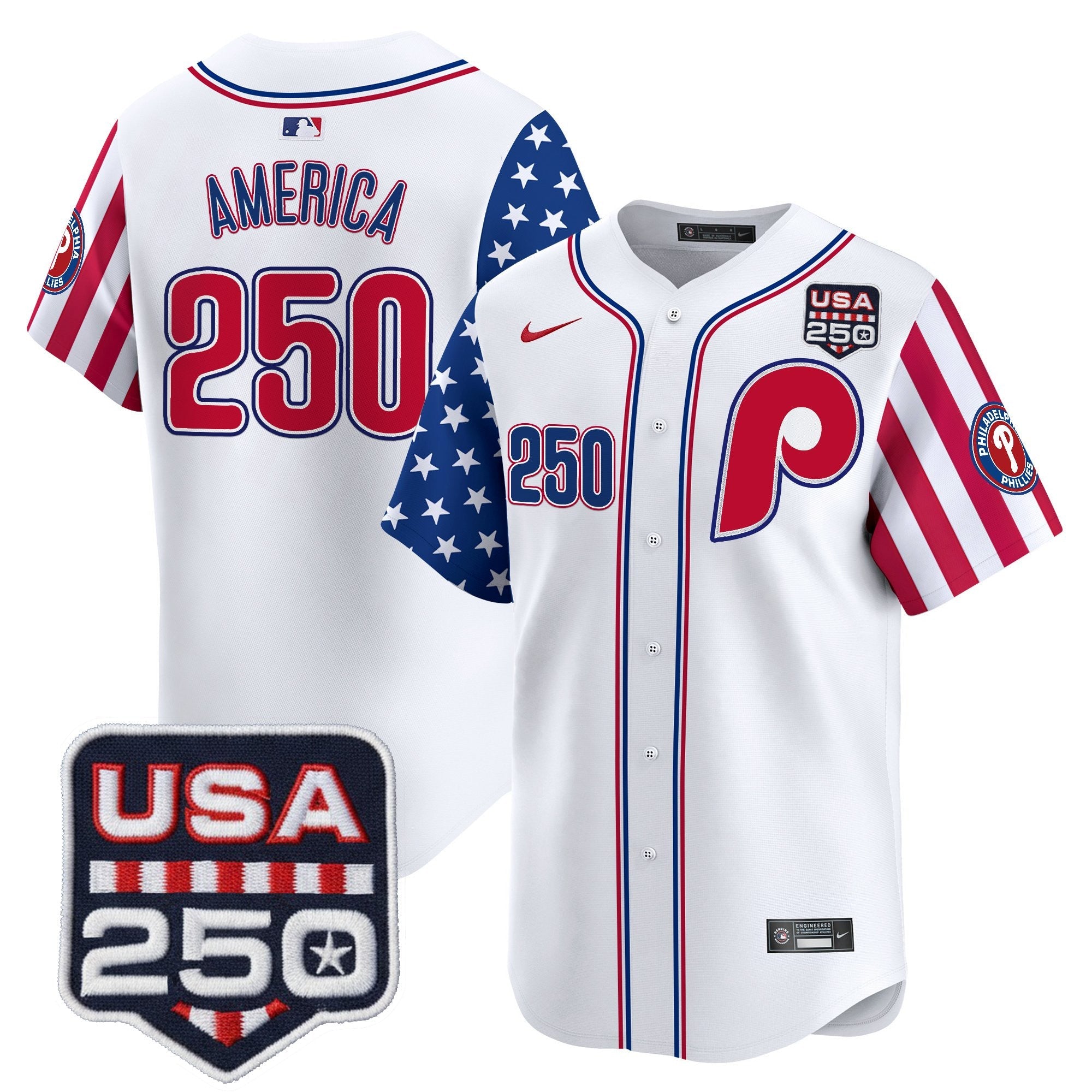 Men's Philadelphia Phillies America250 Edition Vapor Premier Limited Jersey - All Stitched
