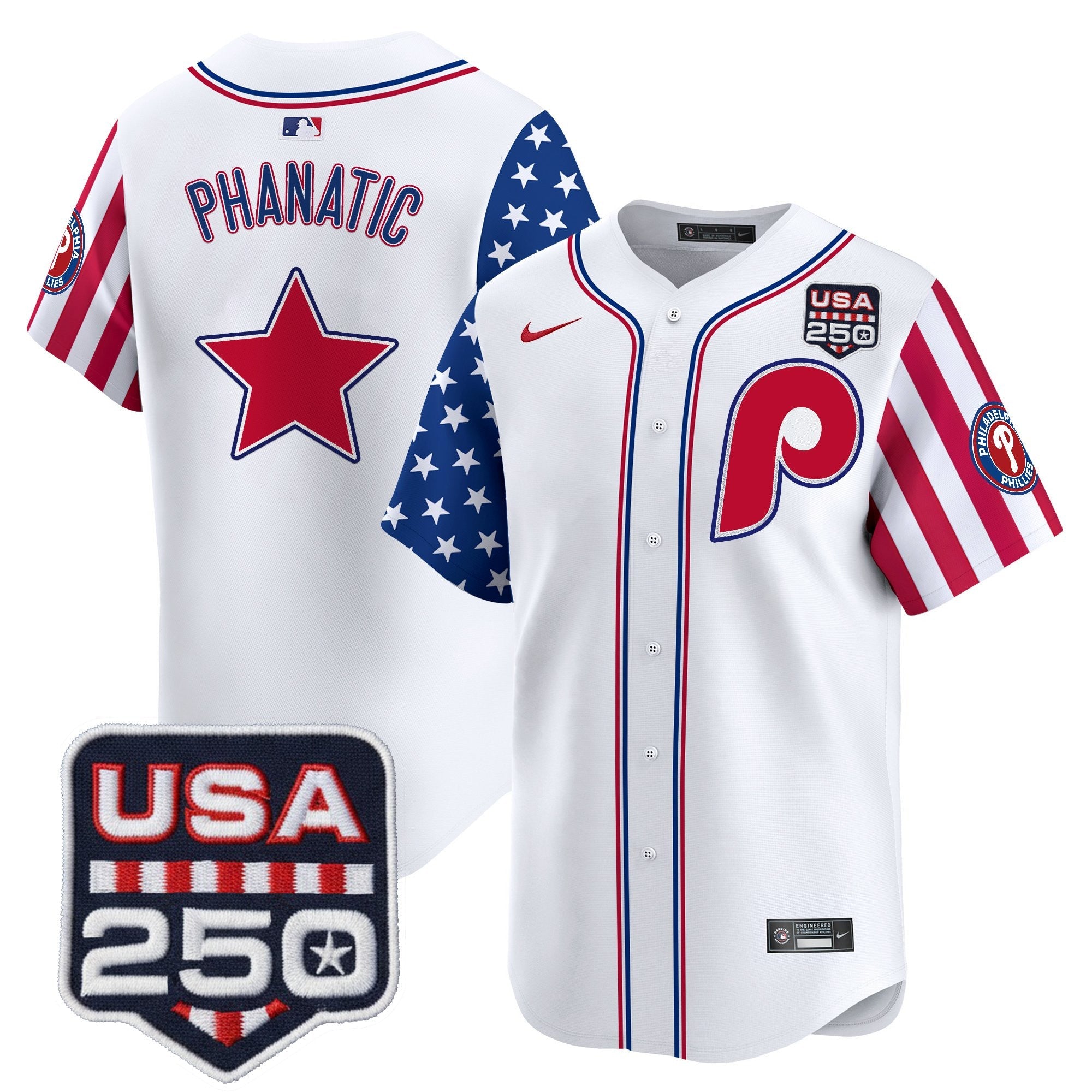 Men's Philadelphia Phillies America250 Edition Vapor Premier Limited Jersey - All Stitched