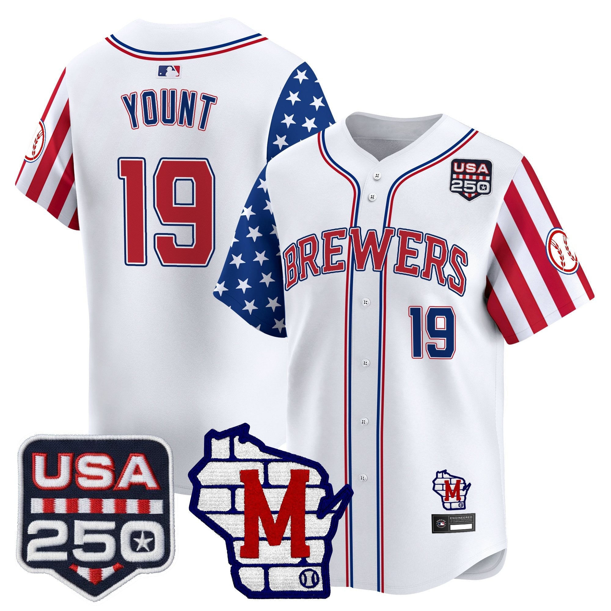Men's Milwaukee Brewers "America250 Edition" Vapor Premier Limited Jersey - All Stitched