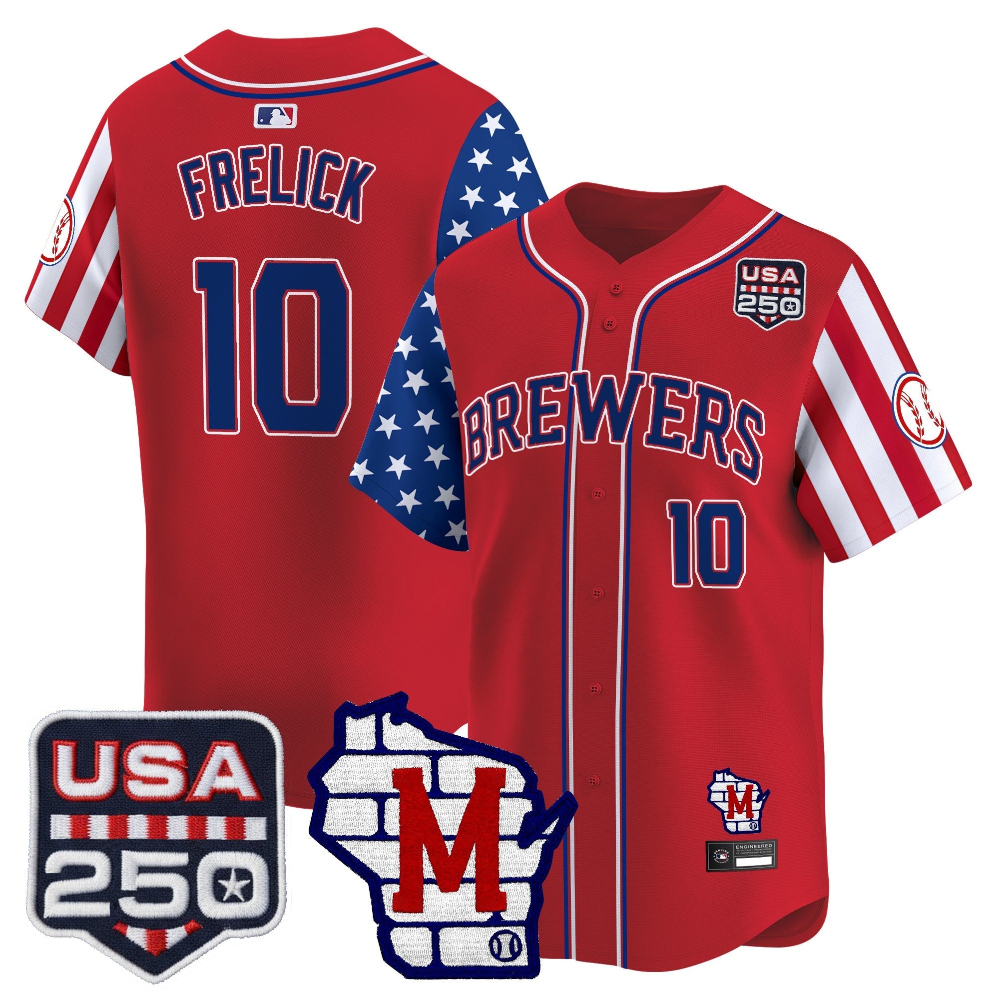 Men's Milwaukee Brewers "America250 Edition" Vapor Premier Limited Jersey - All Stitched