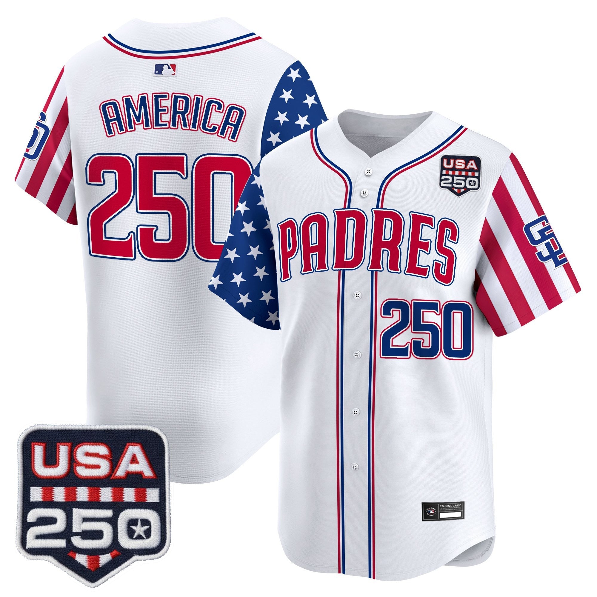 Men's San Diego Padres "America250 Edition" Vapor Premier Limited Jersey - All Stitched