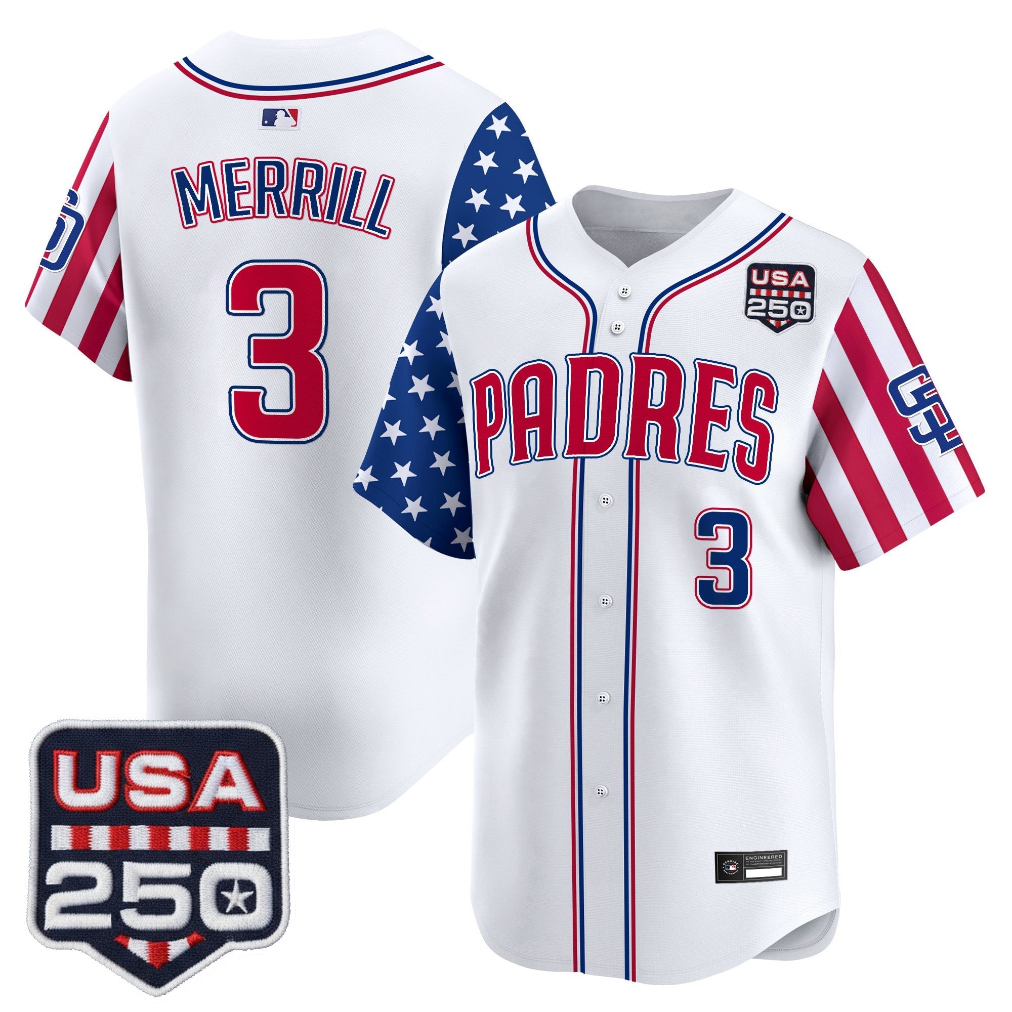 Men's San Diego Padres "America250 Edition" Vapor Premier Limited Jersey - All Stitched