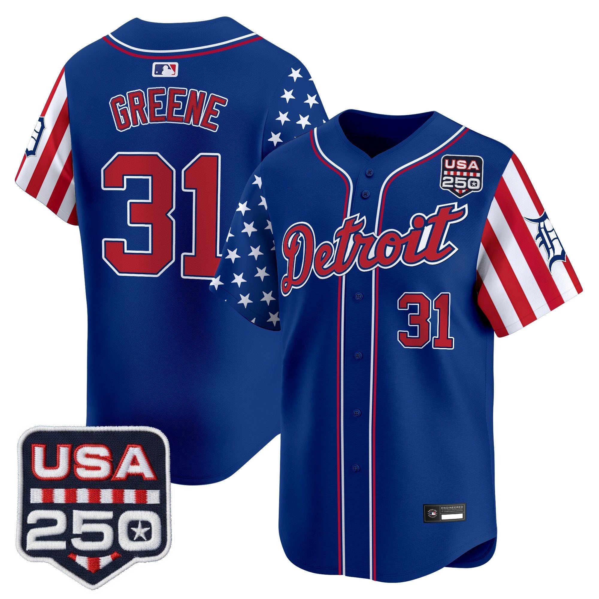Men's Detroit Tigers "America250 Edition" Vapor Premier Limited Jersey - All Stitched