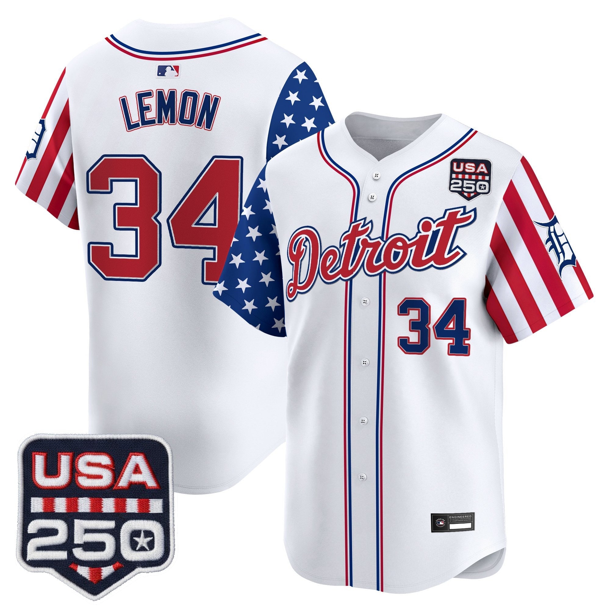 Men's Detroit Tigers "America250 Edition" Vapor Premier Limited Jersey - All Stitched