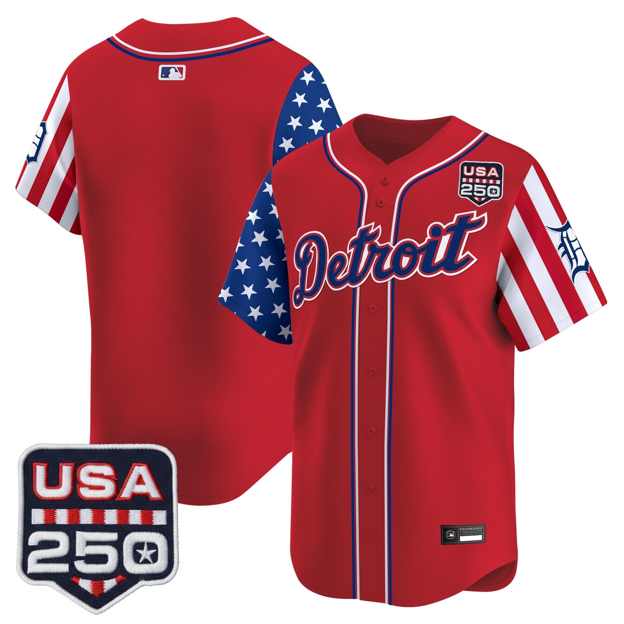 Men's Detroit Tigers "America250 Edition" Vapor Premier Limited Jersey - All Stitched