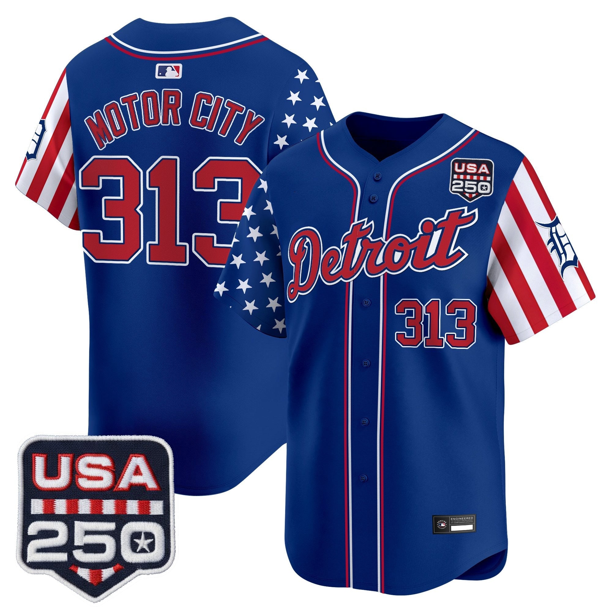 Men's Detroit Tigers "America250 Edition" Vapor Premier Limited Jersey - All Stitched