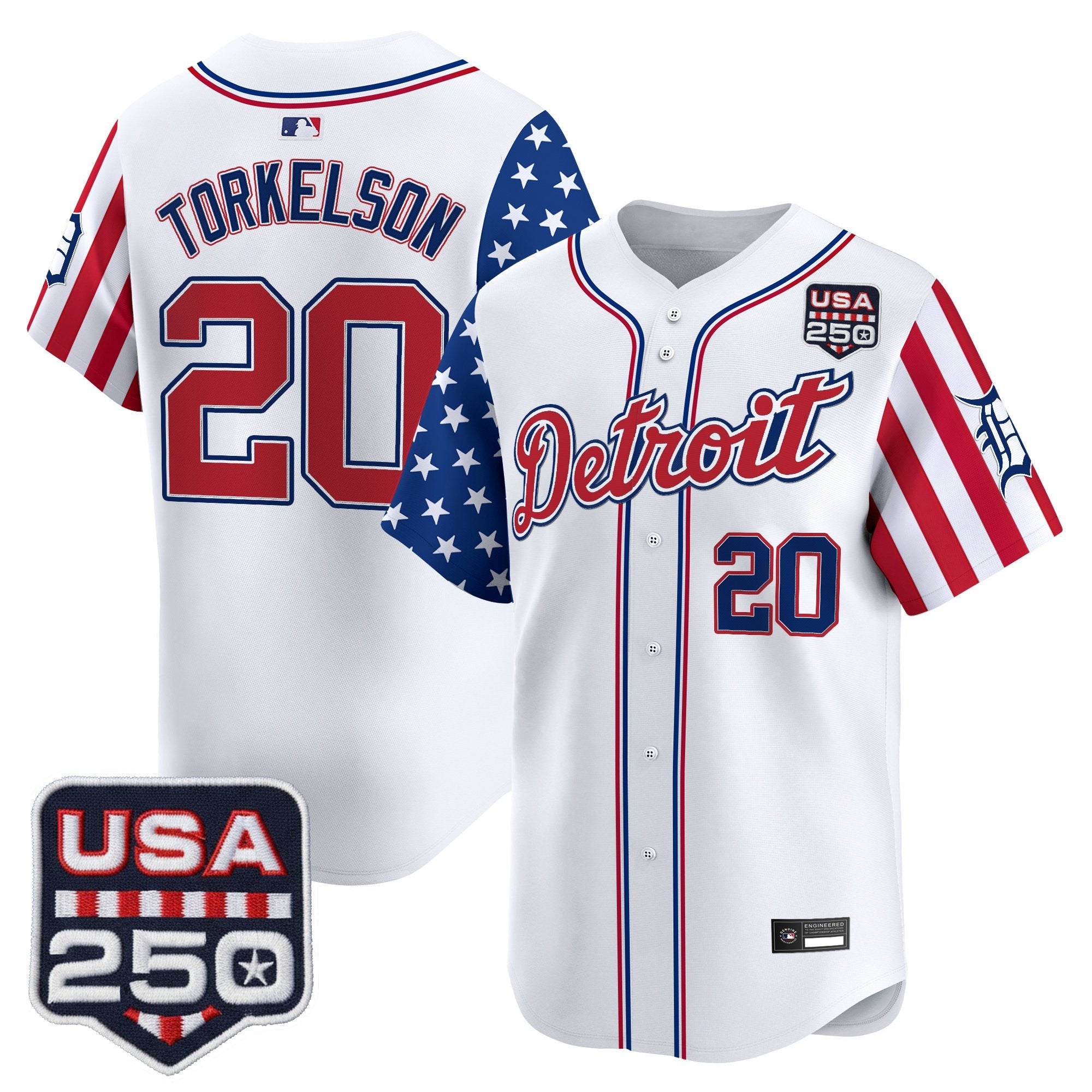 Men's Detroit Tigers "America250 Edition" Vapor Premier Limited Jersey - All Stitched