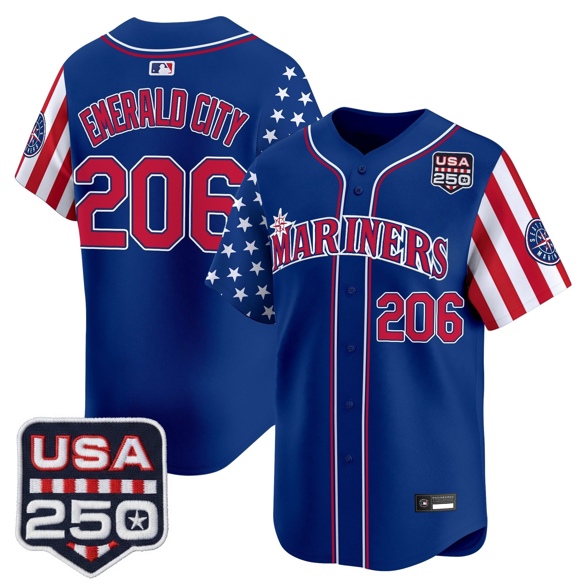 Men's Seattle Mariners "America250 Edition" Vapor Premier Limited Jersey - All Stitched