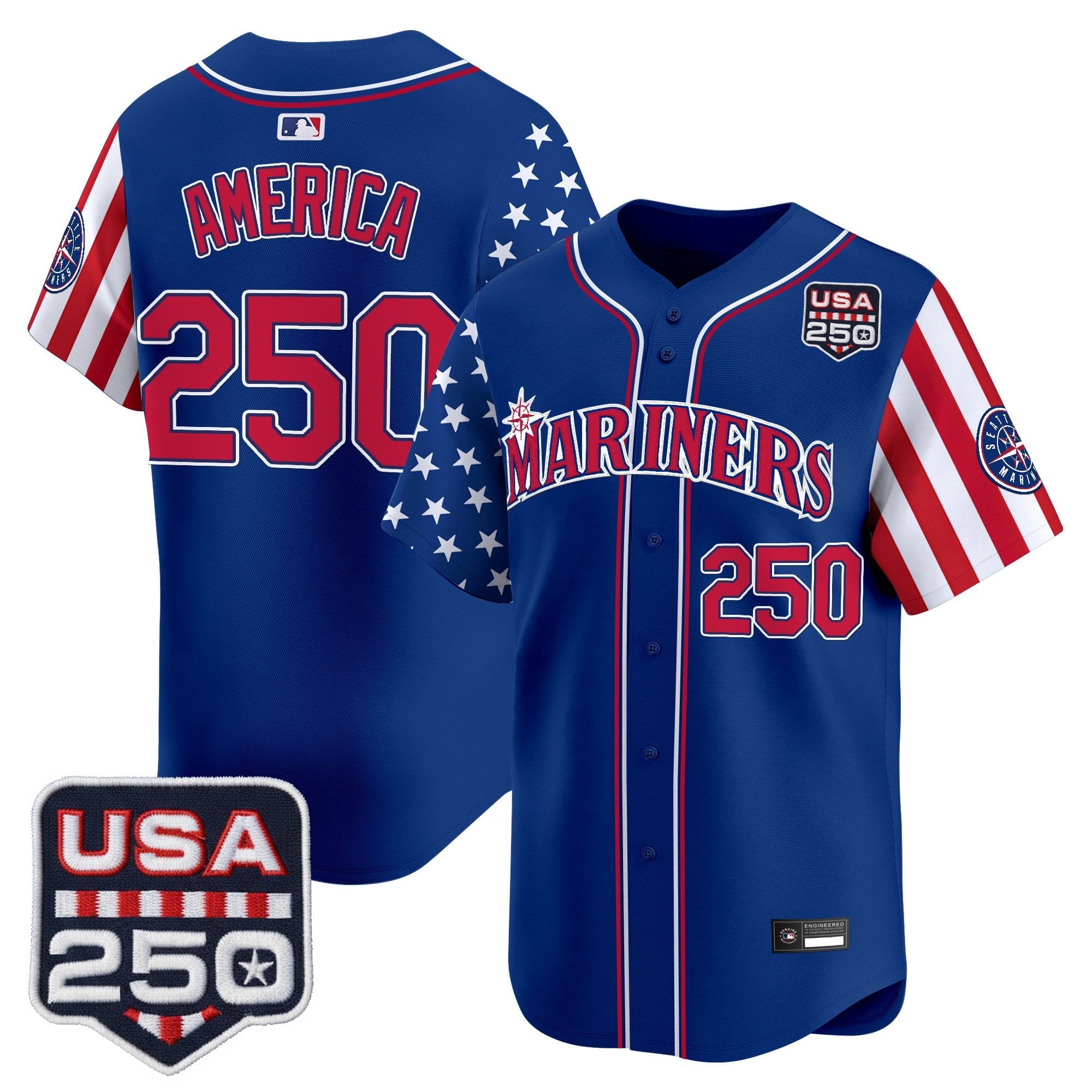 Men's Seattle Mariners "America250 Edition" Vapor Premier Limited Jersey - All Stitched