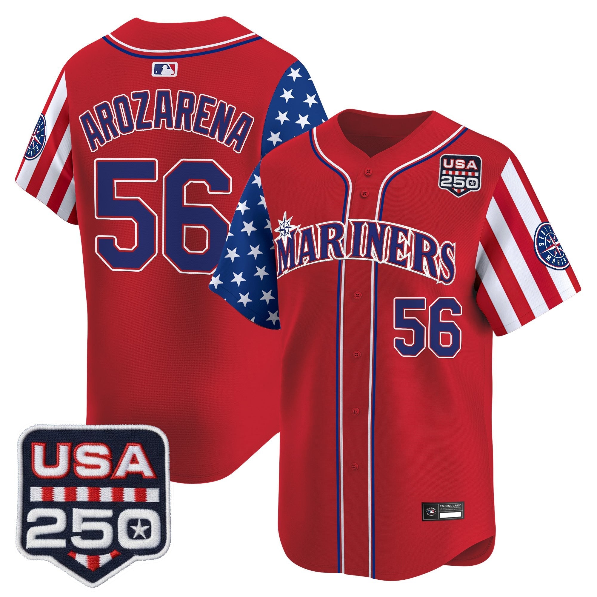Men's Seattle Mariners "America250 Edition" Vapor Premier Limited Jersey - All Stitched
