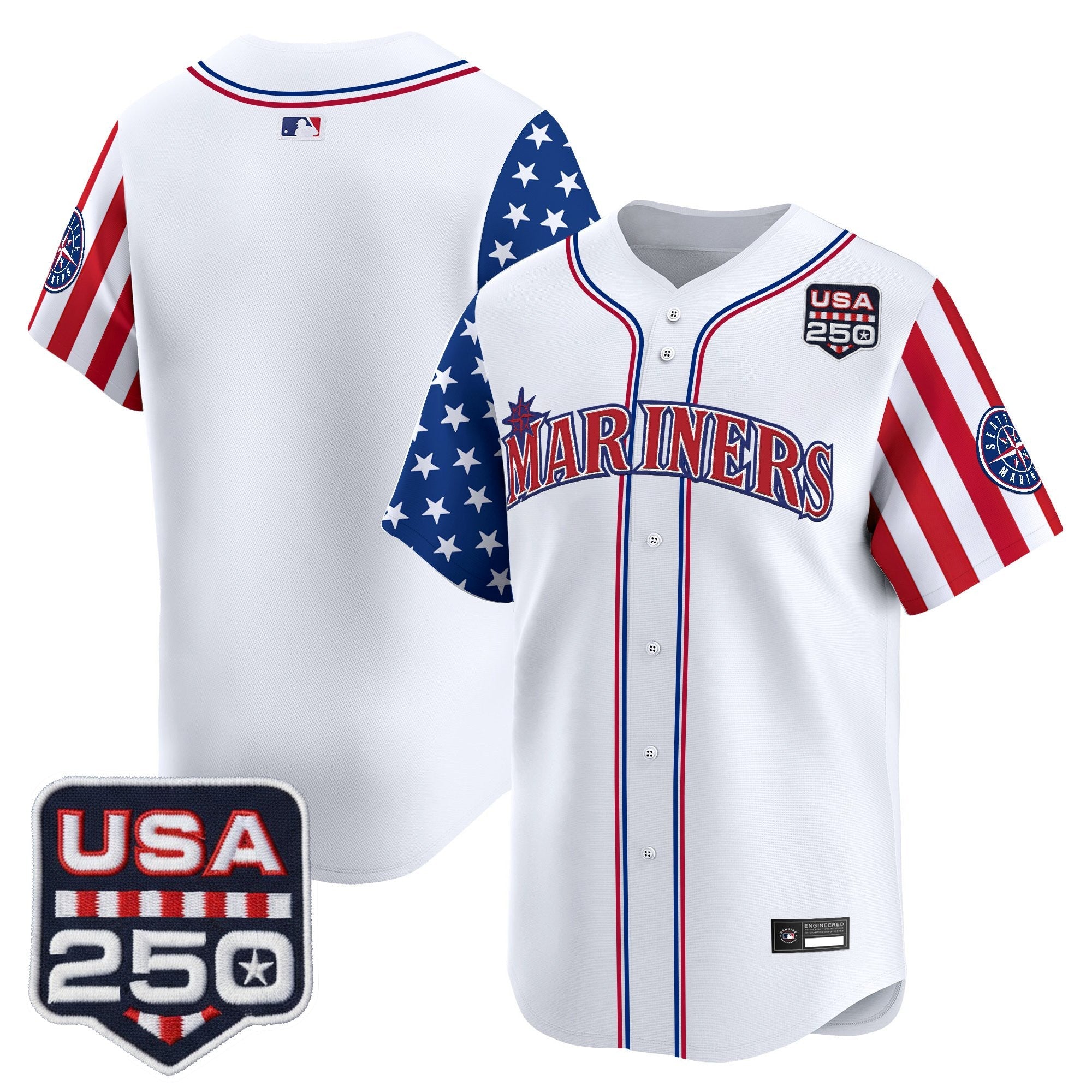 Men's Seattle Mariners "America250 Edition" Vapor Premier Limited Jersey - All Stitched