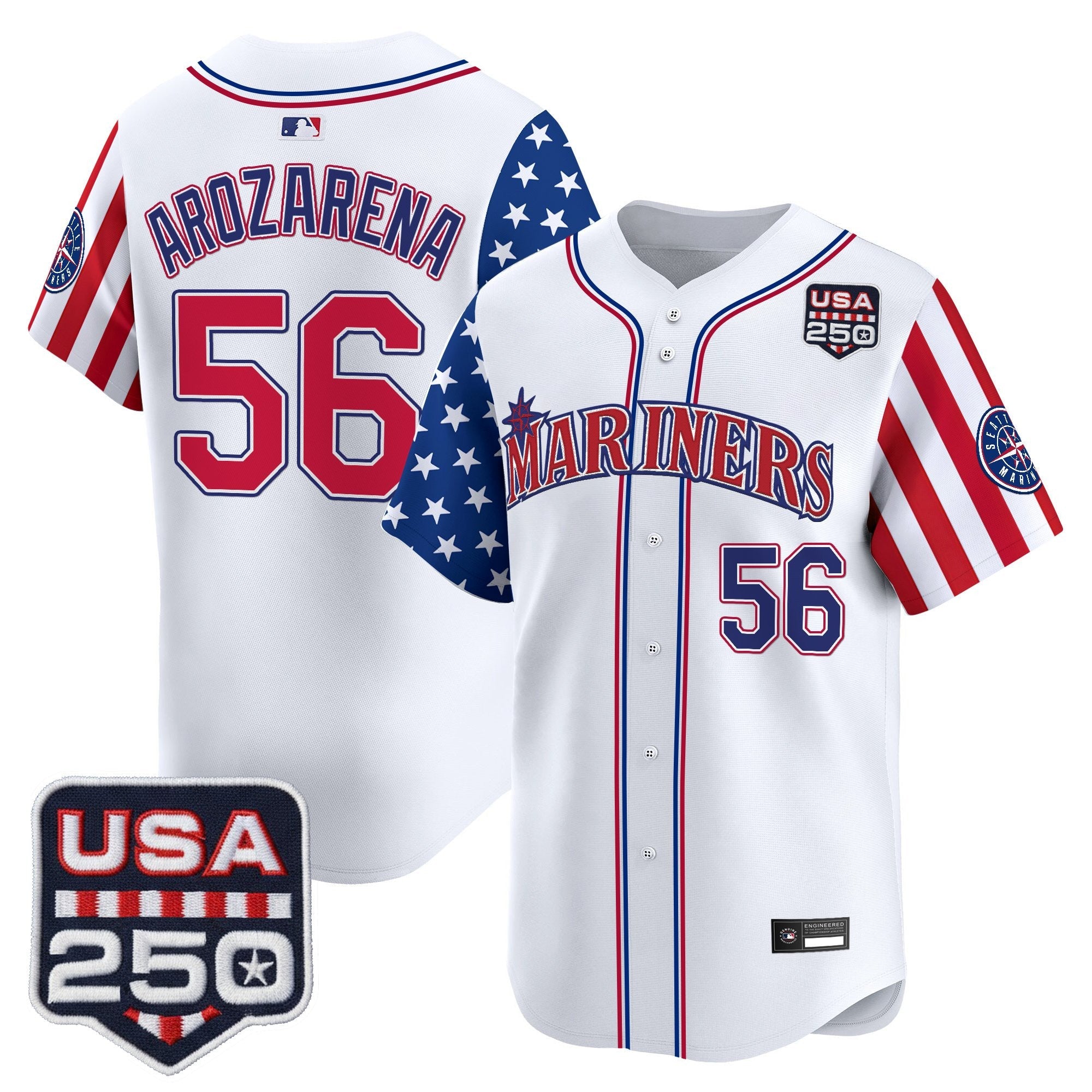 Men's Seattle Mariners "America250 Edition" Vapor Premier Limited Jersey - All Stitched