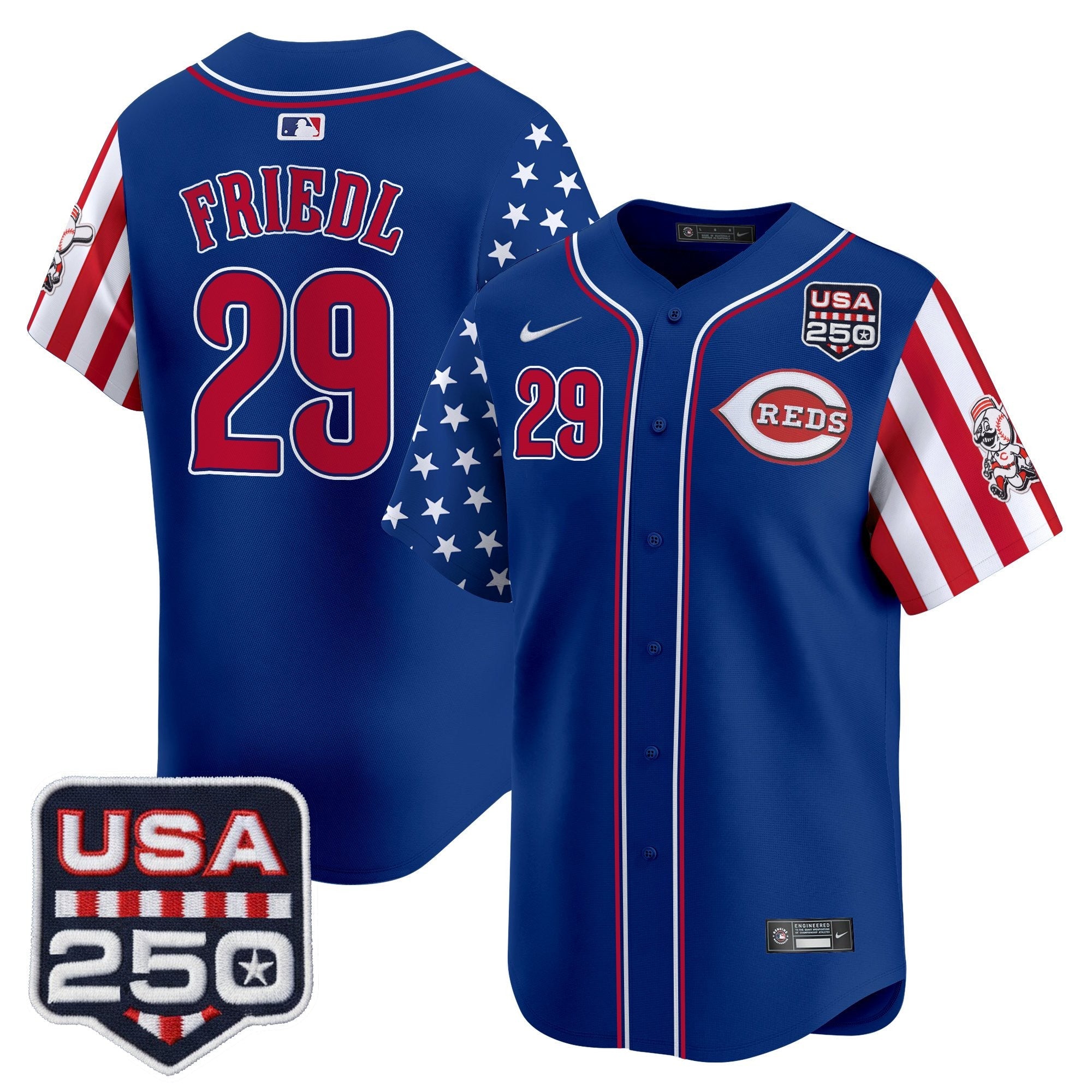 Men's Cincinnati Reds "America250 Edition" Vapor Premier Limited Jersey - All Stitched