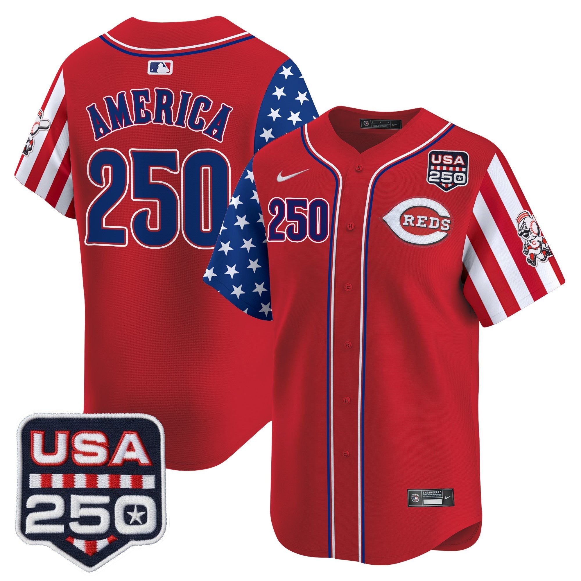 Men's Cincinnati Reds "America250 Edition" Vapor Premier Limited Jersey - All Stitched