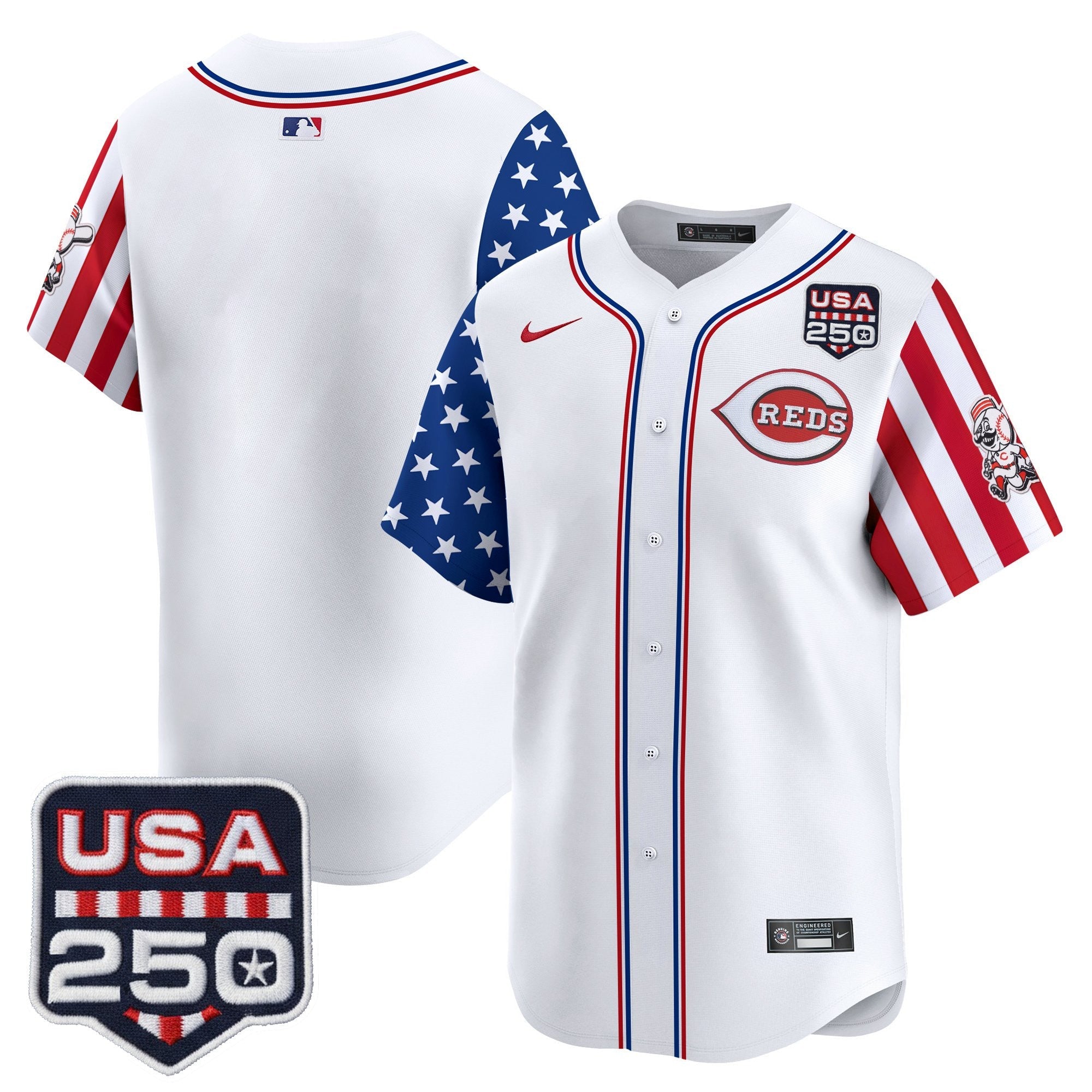 Men's Cincinnati Reds "America250 Edition" Vapor Premier Limited Jersey - All Stitched