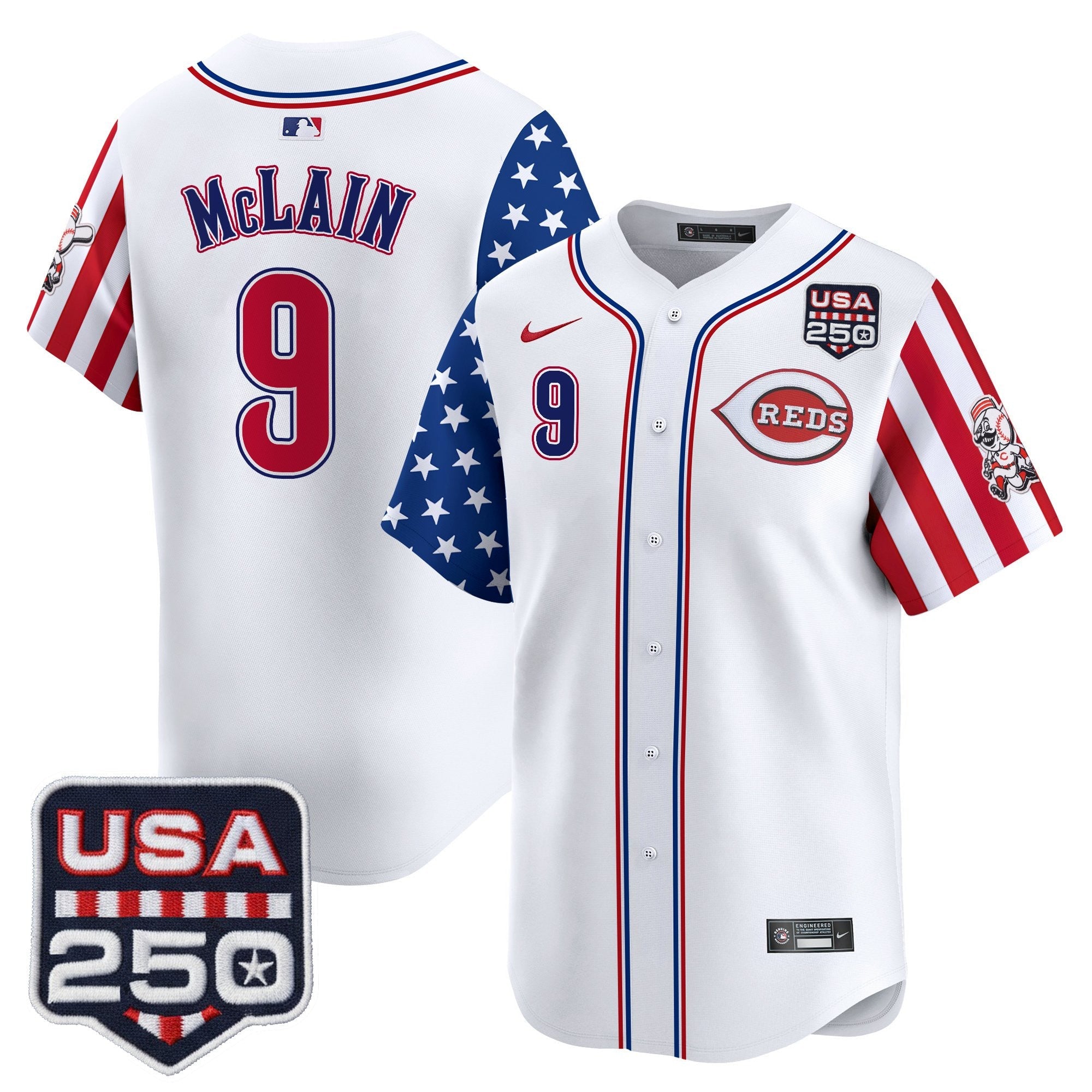 Men's Cincinnati Reds "America250 Edition" Vapor Premier Limited Jersey - All Stitched