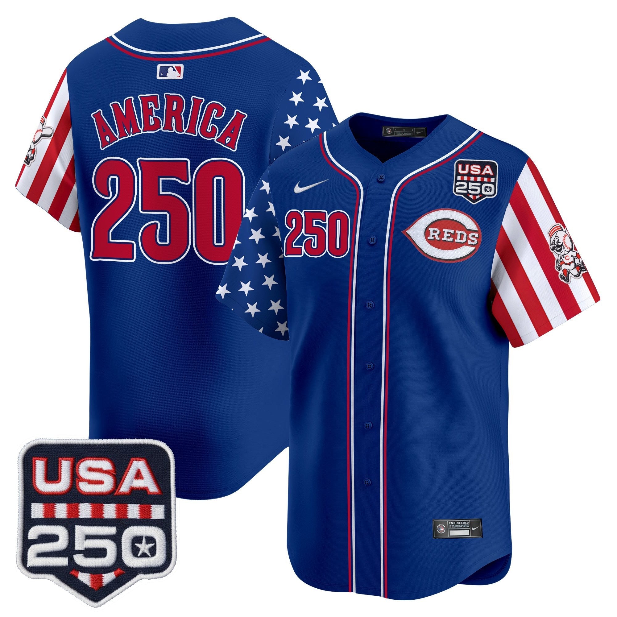Men's Cincinnati Reds "America250 Edition" Vapor Premier Limited Jersey - All Stitched