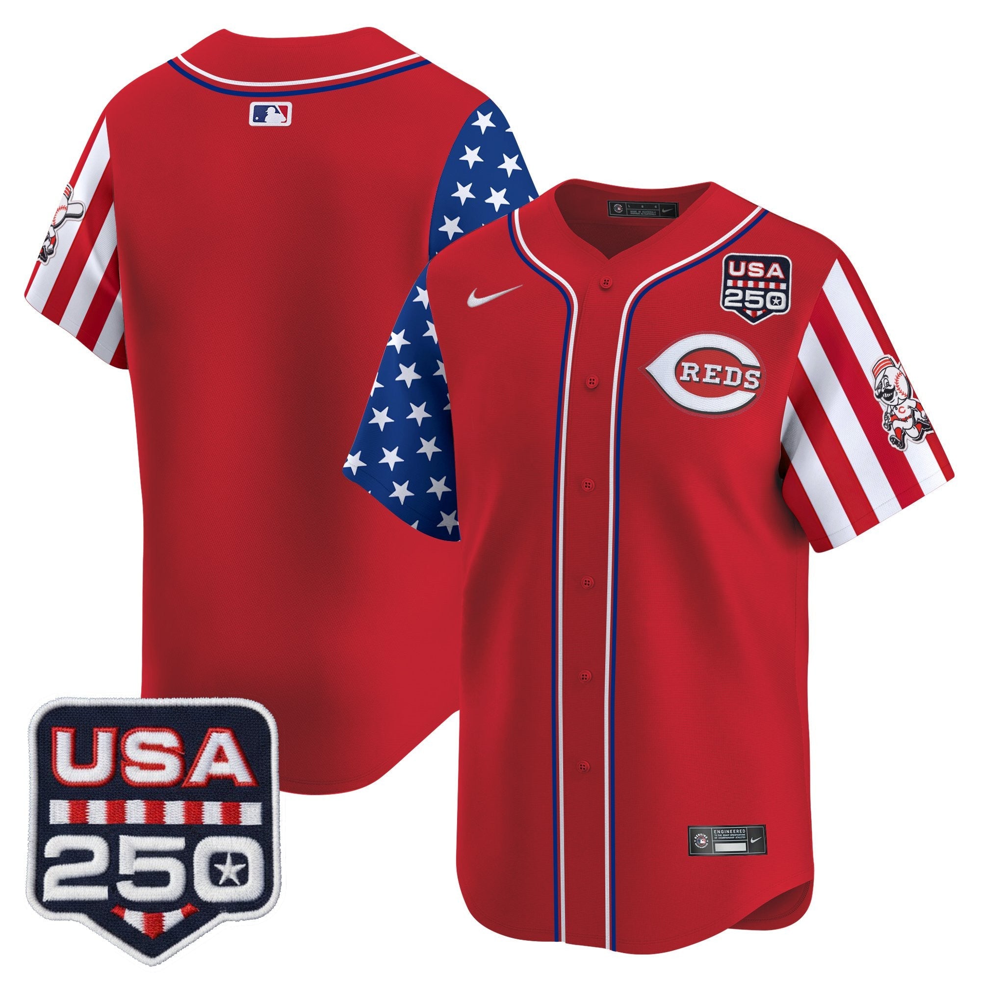 Men's Cincinnati Reds "America250 Edition" Vapor Premier Limited Jersey - All Stitched
