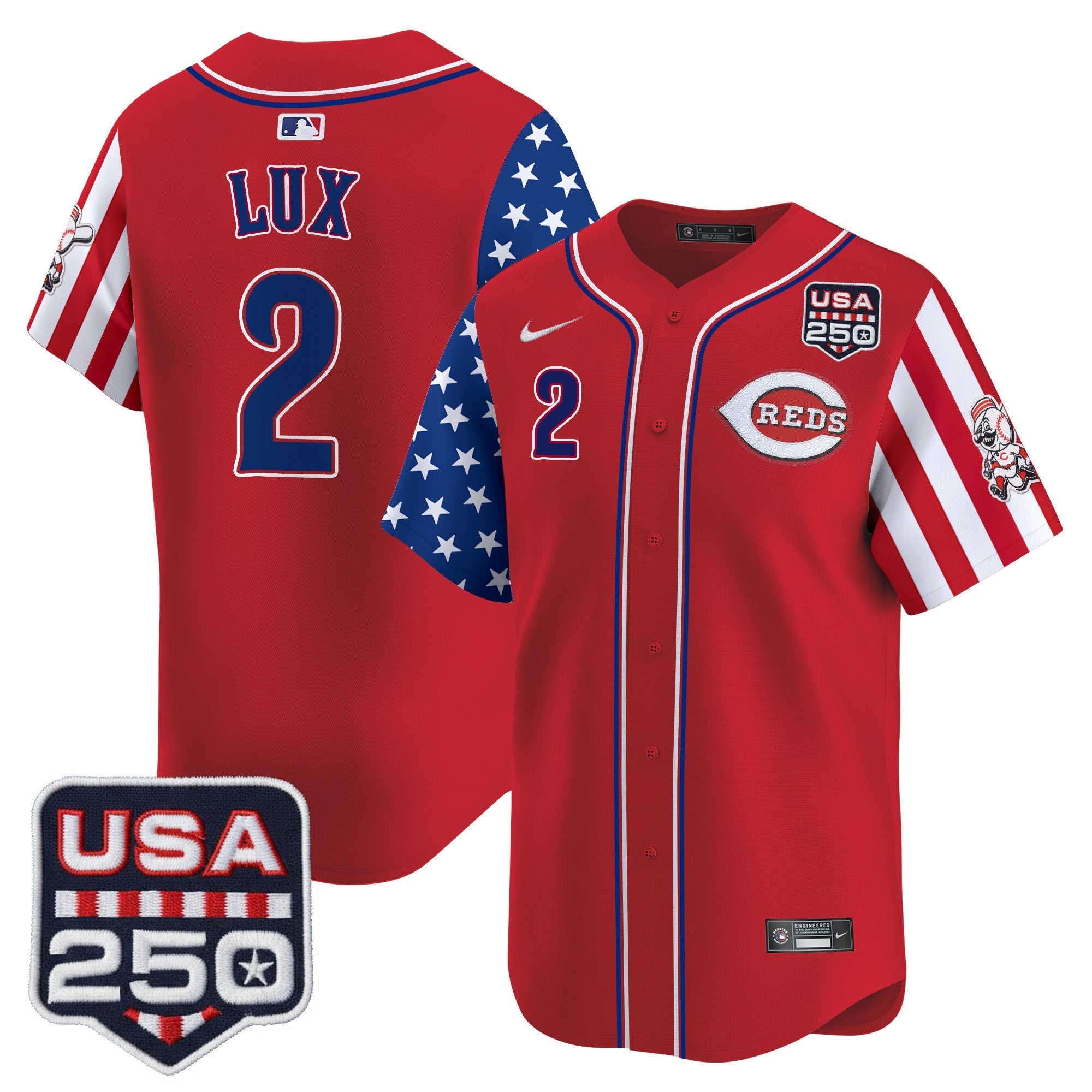 Men's Cincinnati Reds "America250 Edition" Vapor Premier Limited Jersey - All Stitched