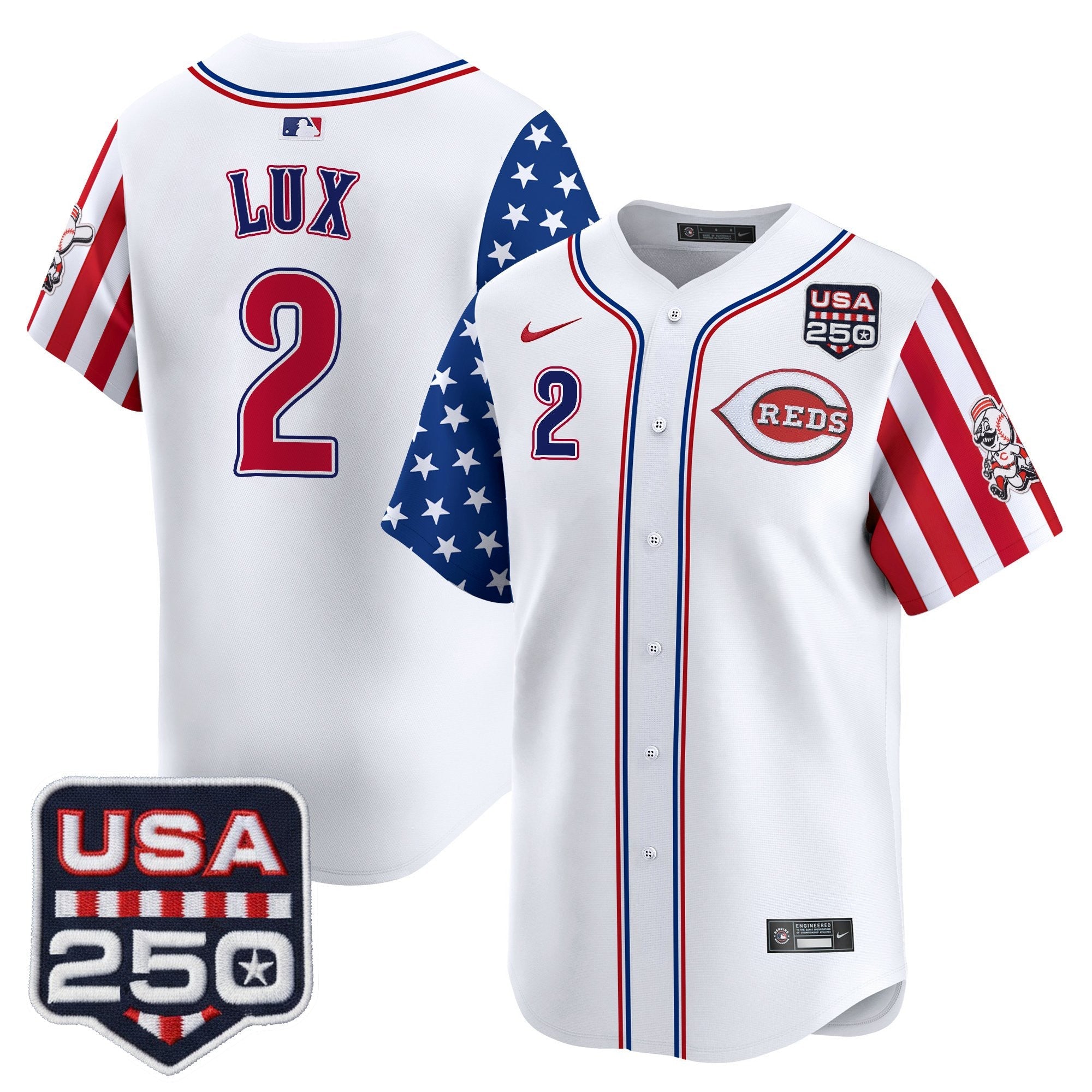 Men's Cincinnati Reds "America250 Edition" Vapor Premier Limited Jersey - All Stitched