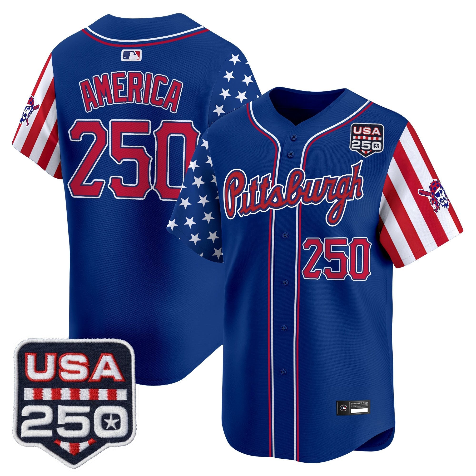 Men's Pittsburgh Pirates "America250 Edition" Vapor Premier Limited Jersey - All Stitched