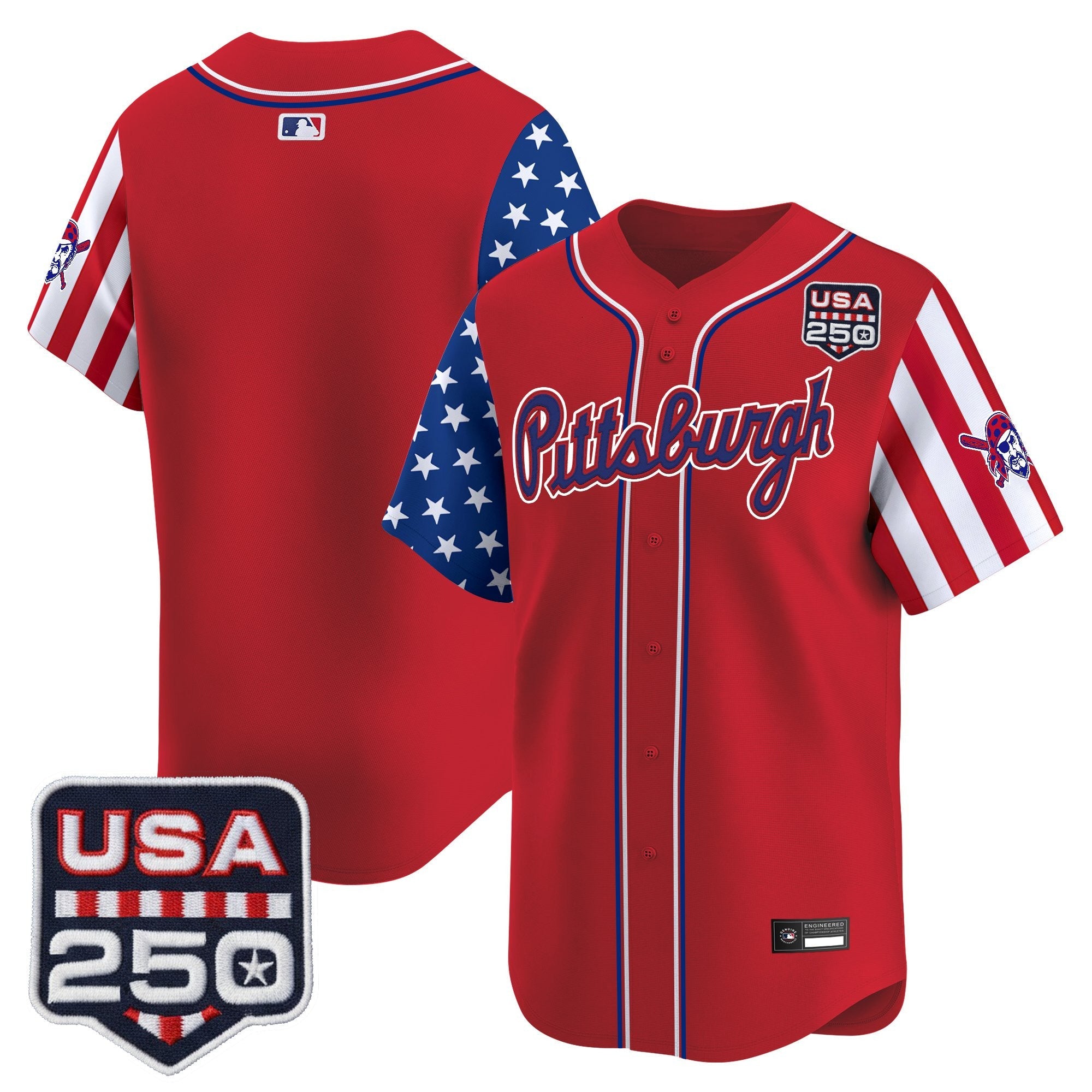 Men's Pittsburgh Pirates "America250 Edition" Vapor Premier Limited Jersey - All Stitched