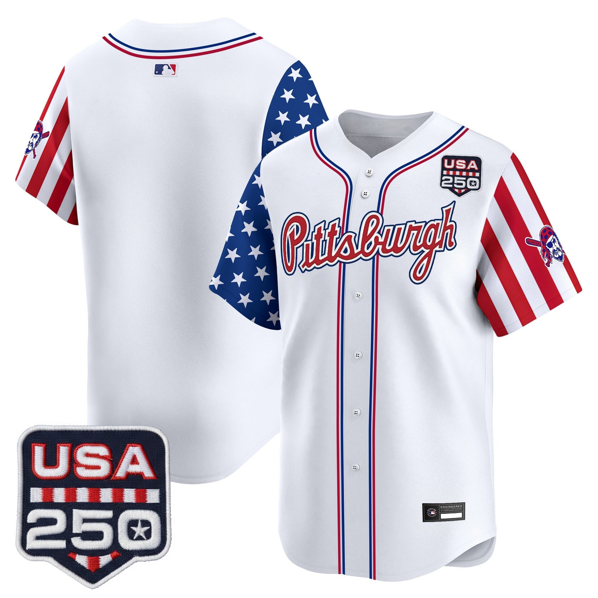 Men's Pittsburgh Pirates "America250 Edition" Vapor Premier Limited Jersey - All Stitched