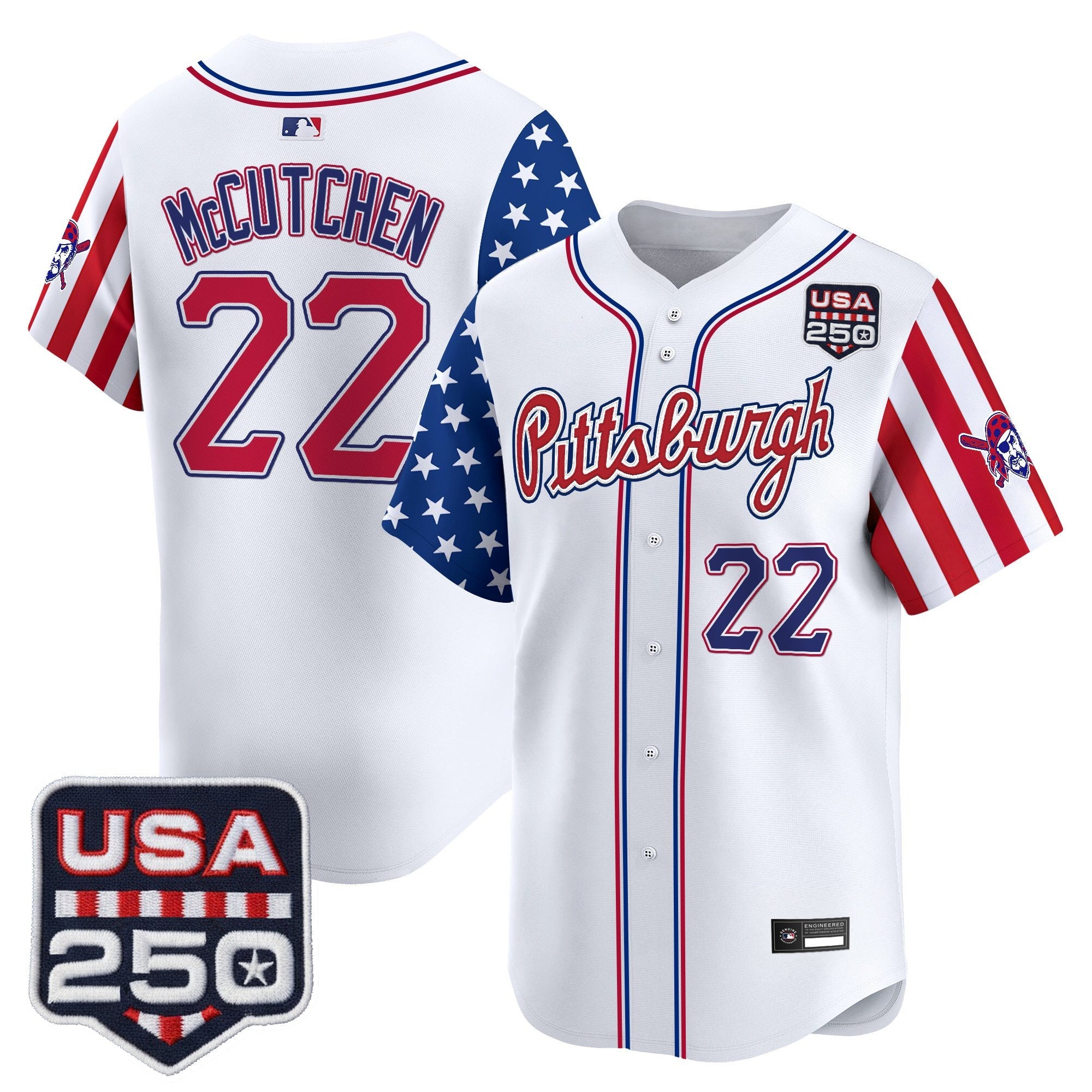 Men's Pittsburgh Pirates "America250 Edition" Vapor Premier Limited Jersey - All Stitched