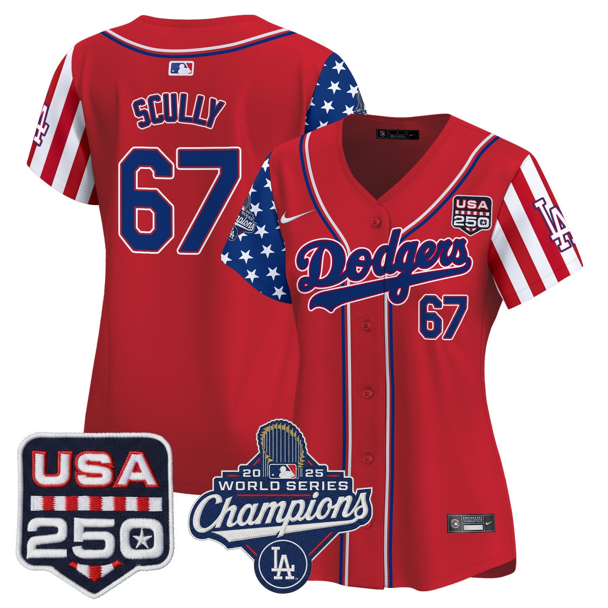 Women's Los Angeles Dodgers "America250 Edition" Vapor Premier Limited Jersey V2 - All Stitched