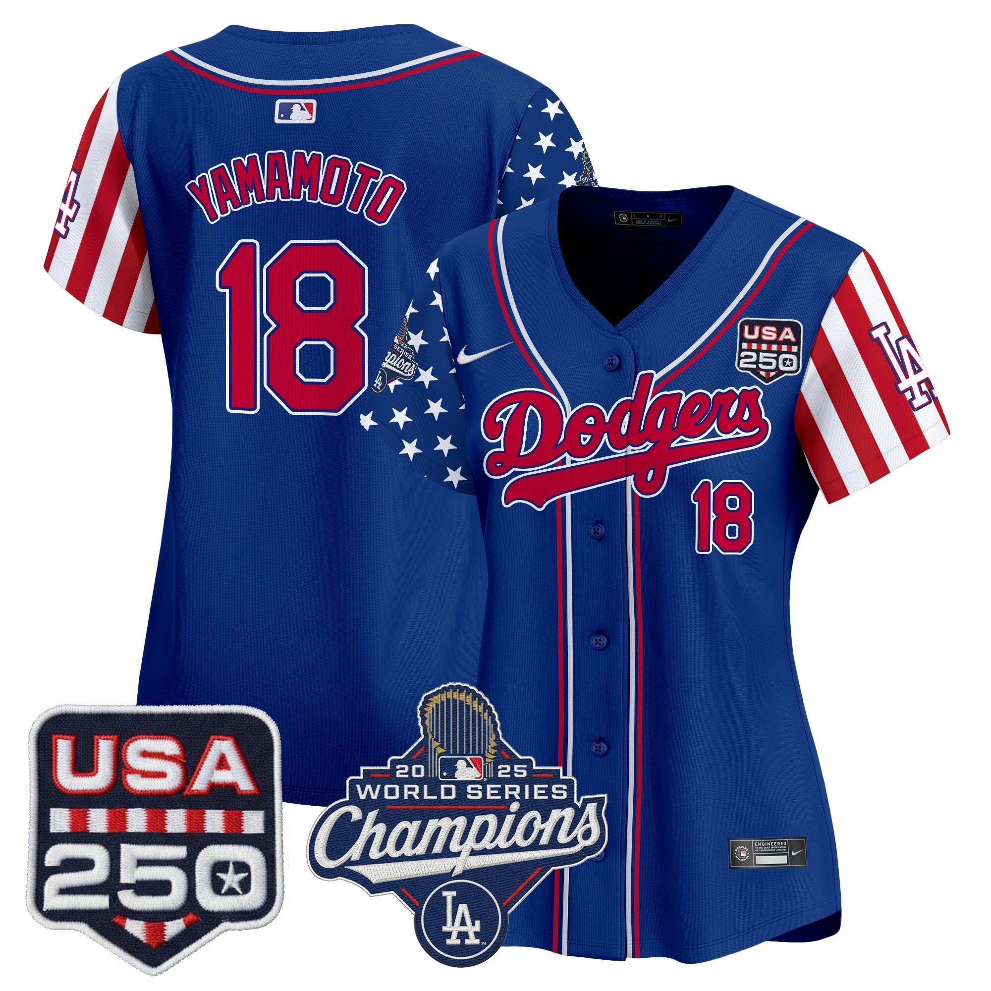 Women's Los Angeles Dodgers "America250 Edition" Vapor Premier Limited Jersey V2 - All Stitched