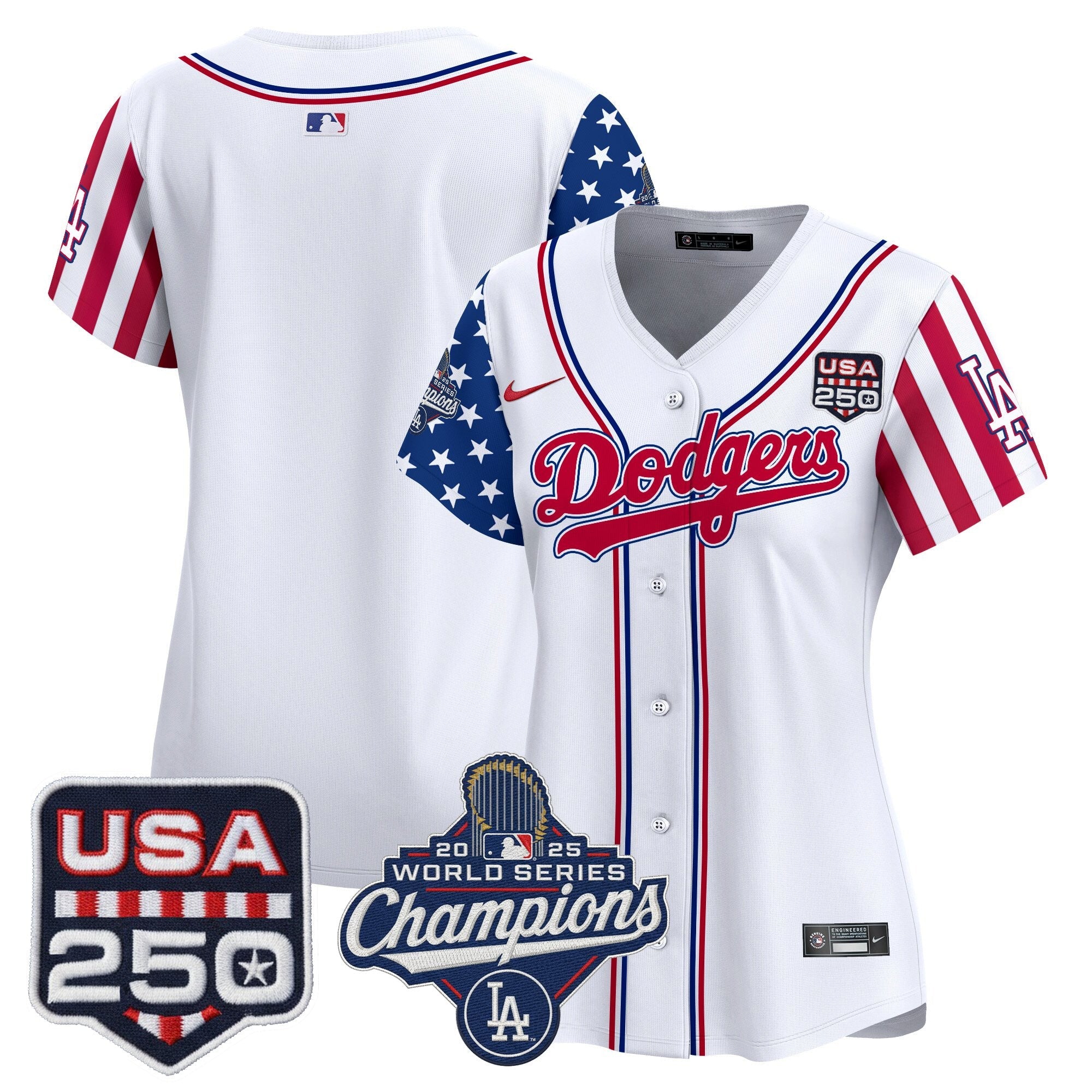 Women's Los Angeles Dodgers "America250 Edition" Vapor Premier Limited Jersey V2 - All Stitched