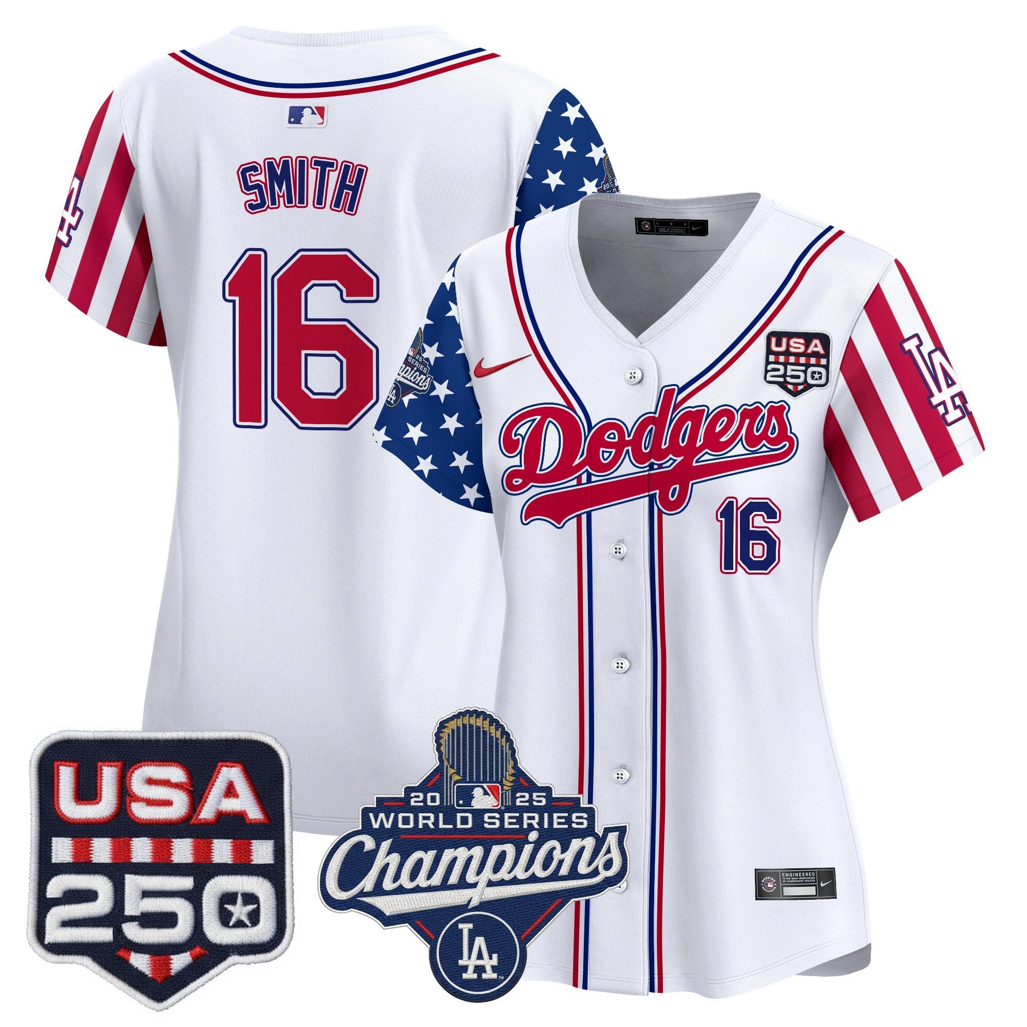 Women's Los Angeles Dodgers "America250 Edition" Vapor Premier Limited Jersey V2 - All Stitched