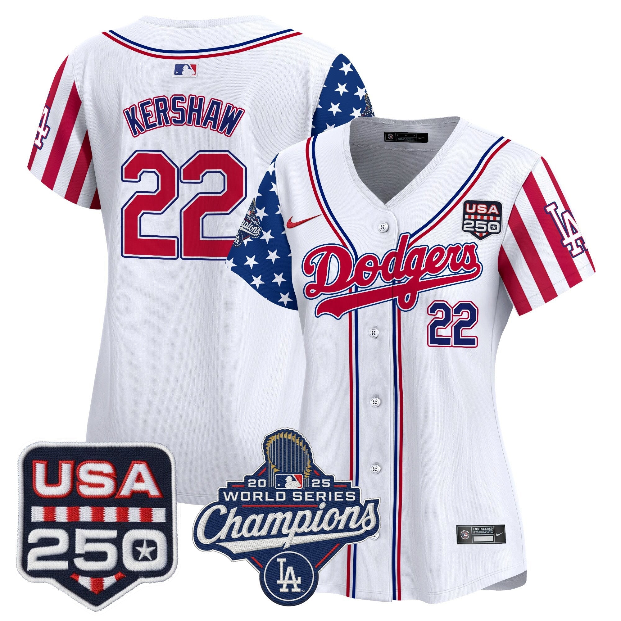Women's Los Angeles Dodgers "America250 Edition" Vapor Premier Limited Jersey V2 - All Stitched