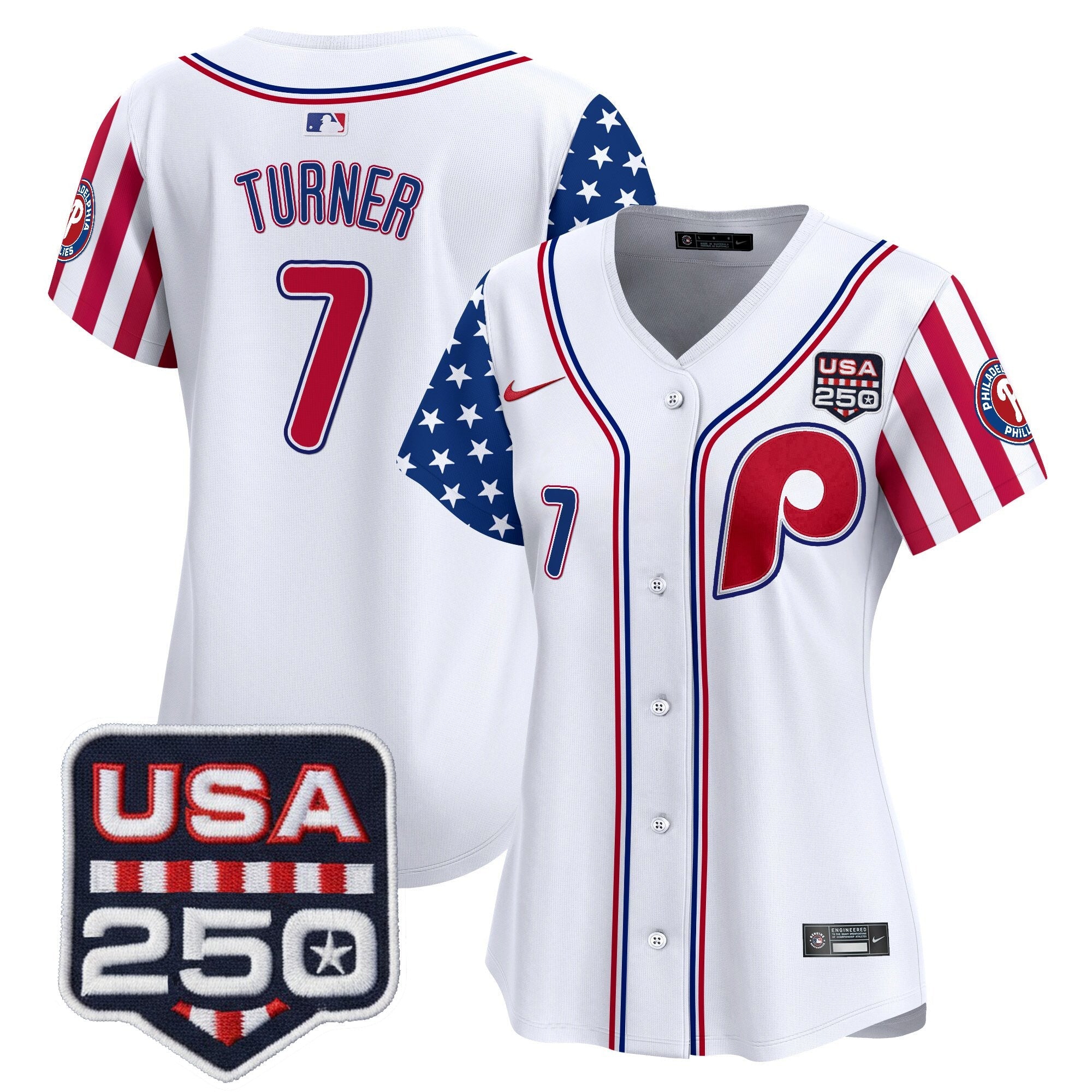 Women's Philadelphia Phillies America250 Edition Vapor Premier Limited Jersey - All Stitched