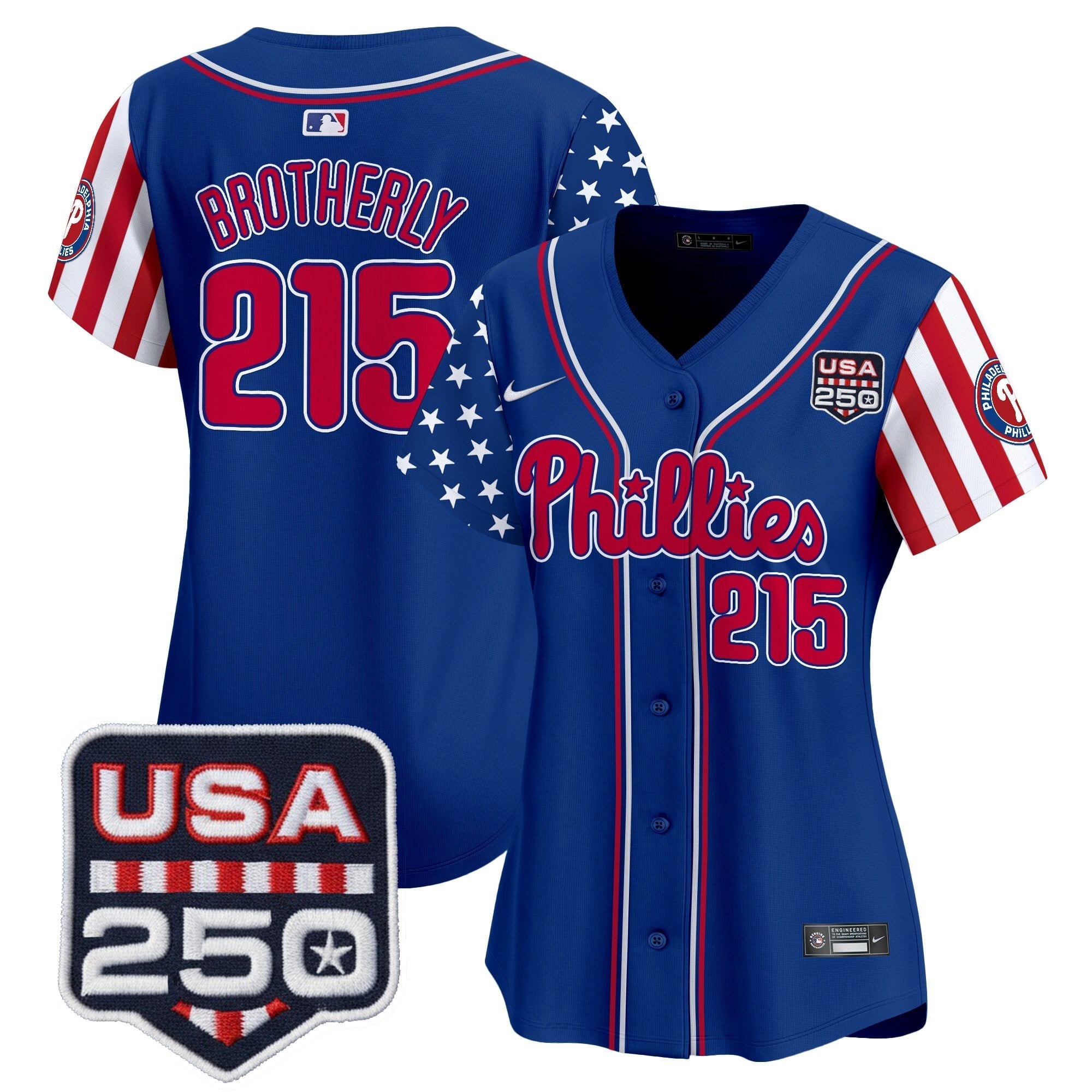 Women's Philadelphia Phillies America250 Edition Vapor Premier Limited Jersey - All Stitched