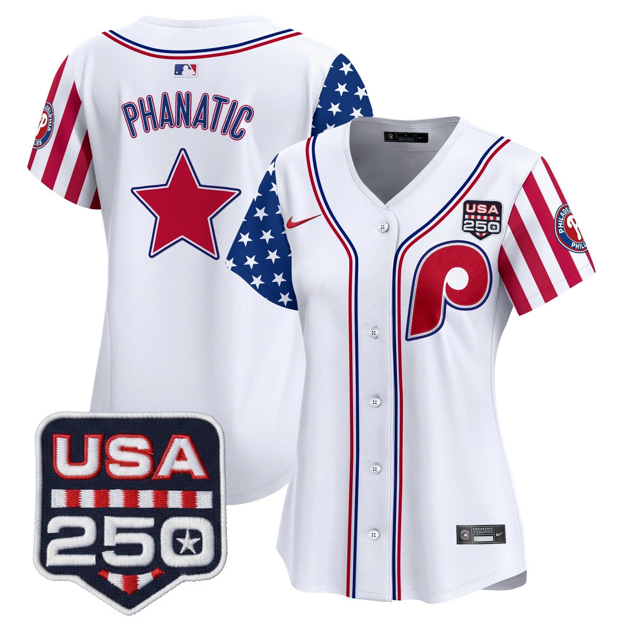 Women's Philadelphia Phillies America250 Edition Vapor Premier Limited Jersey - All Stitched