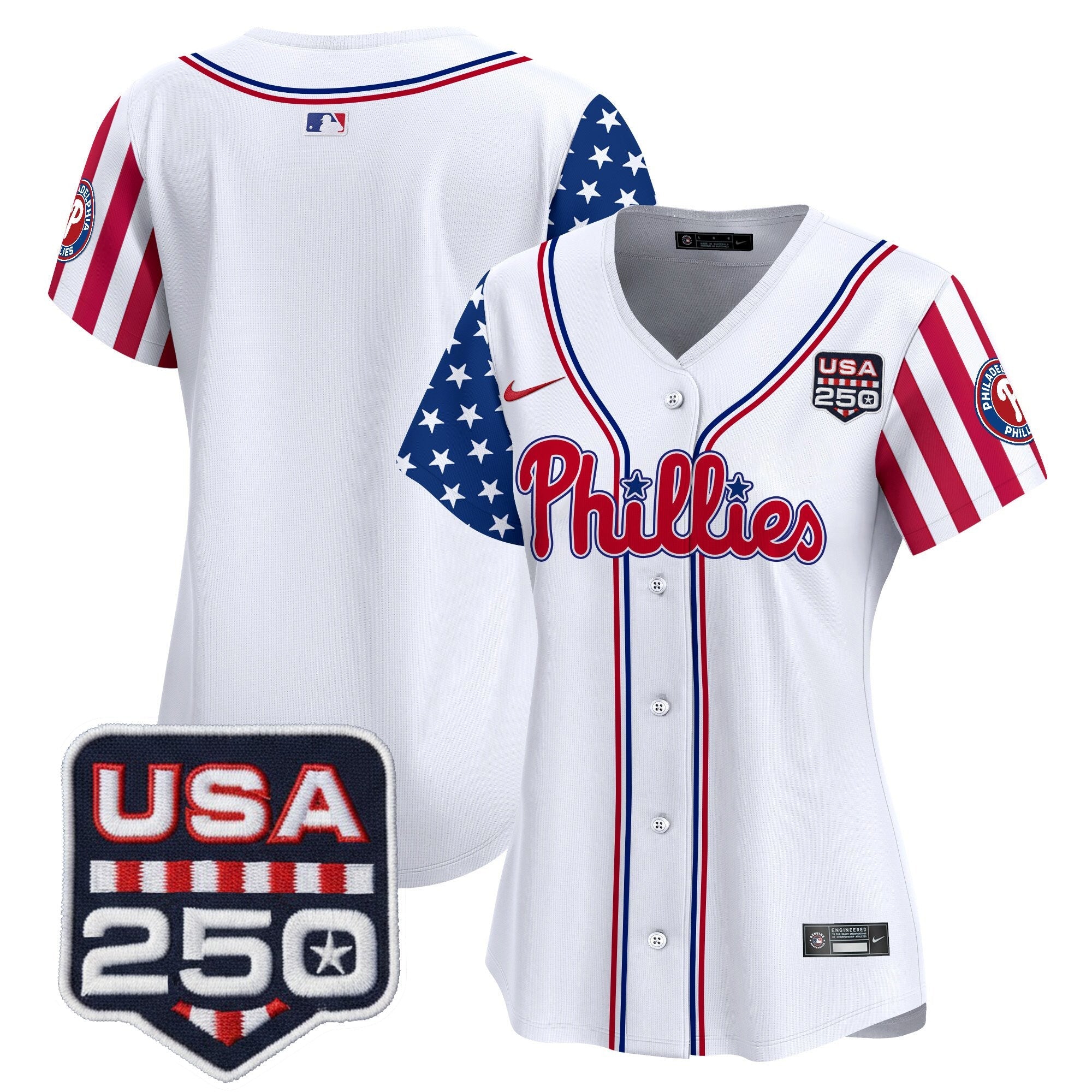 Women's Philadelphia Phillies America250 Edition Vapor Premier Limited Jersey - All Stitched