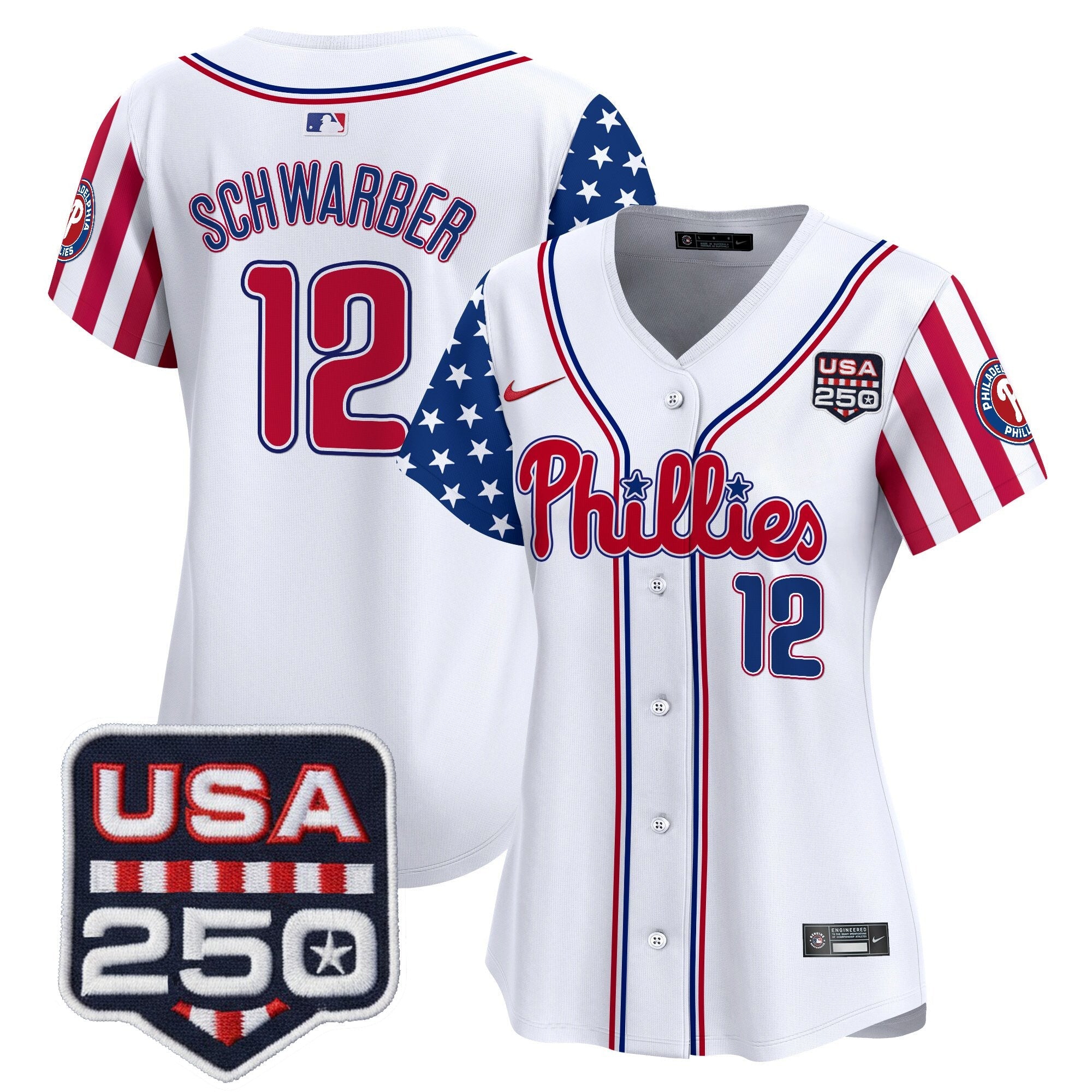 Women's Philadelphia Phillies America250 Edition Vapor Premier Limited Jersey - All Stitched