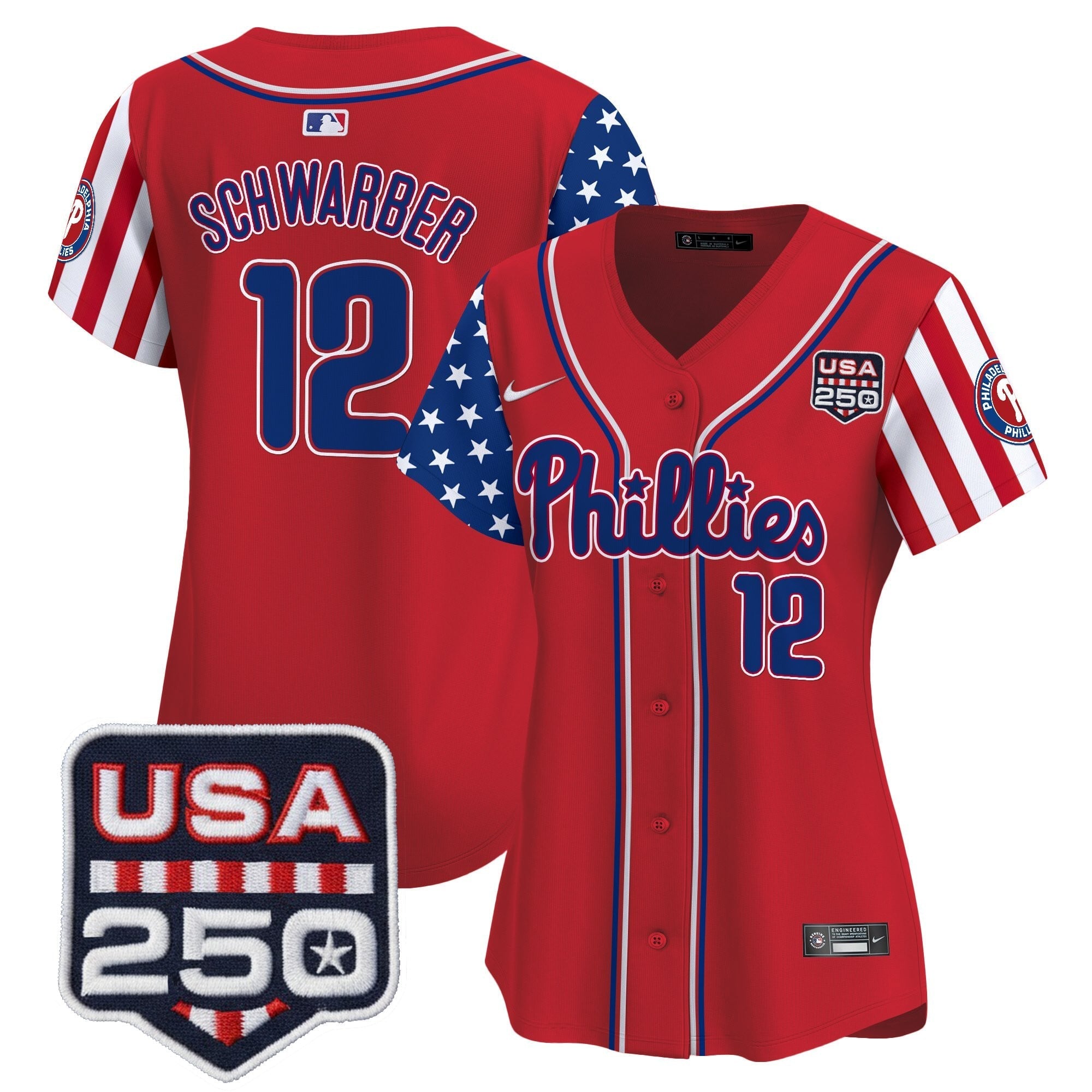 Women's Philadelphia Phillies America250 Edition Vapor Premier Limited Jersey - All Stitched