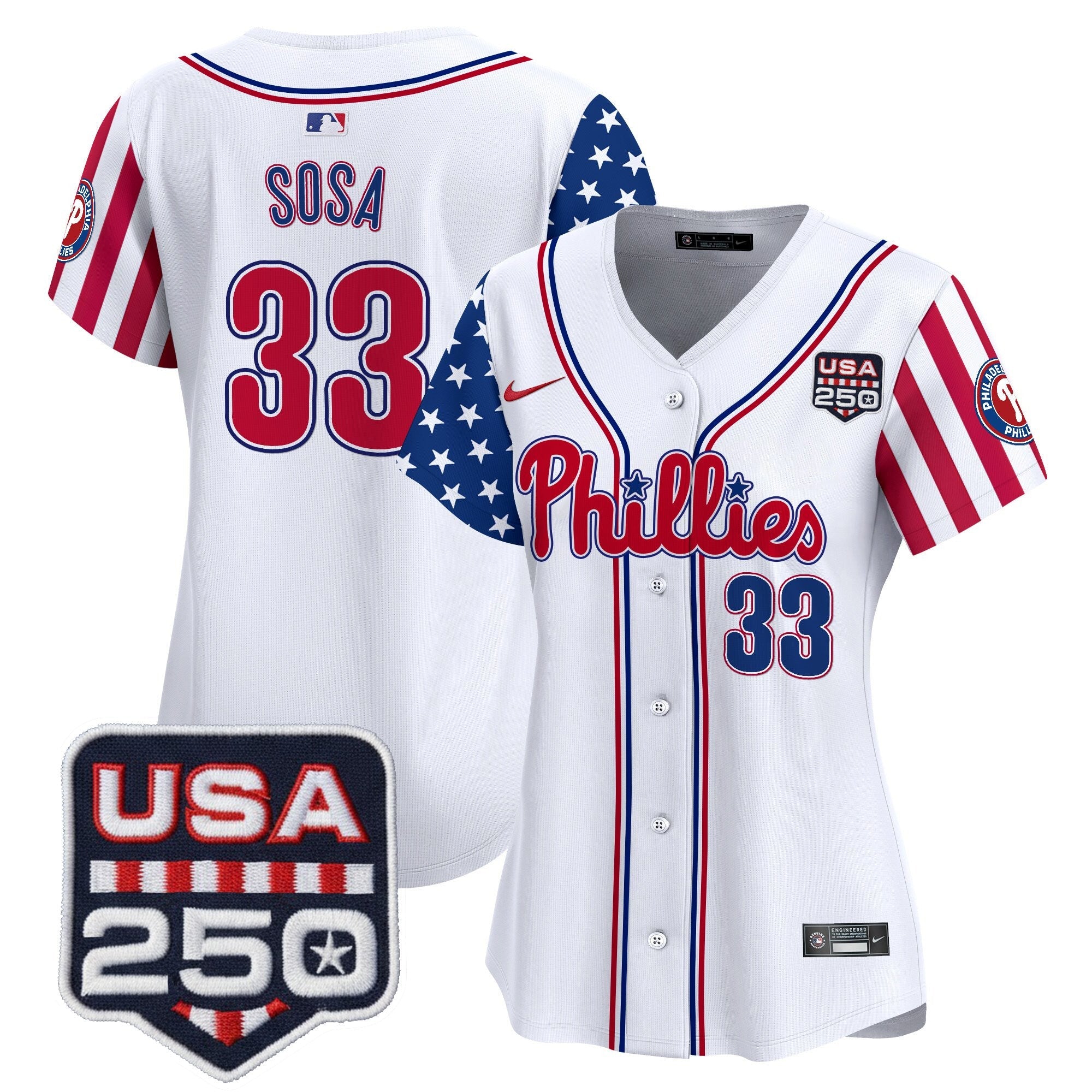 Women's Philadelphia Phillies America250 Edition Vapor Premier Limited Jersey - All Stitched