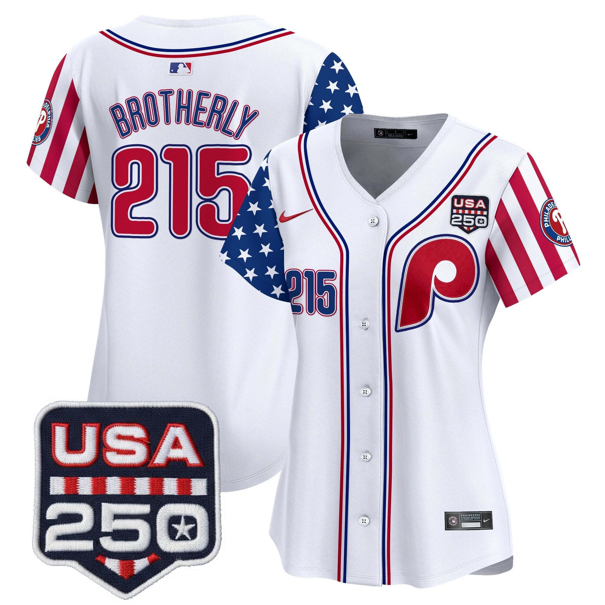 Women's Philadelphia Phillies America250 Edition Vapor Premier Limited Jersey - All Stitched