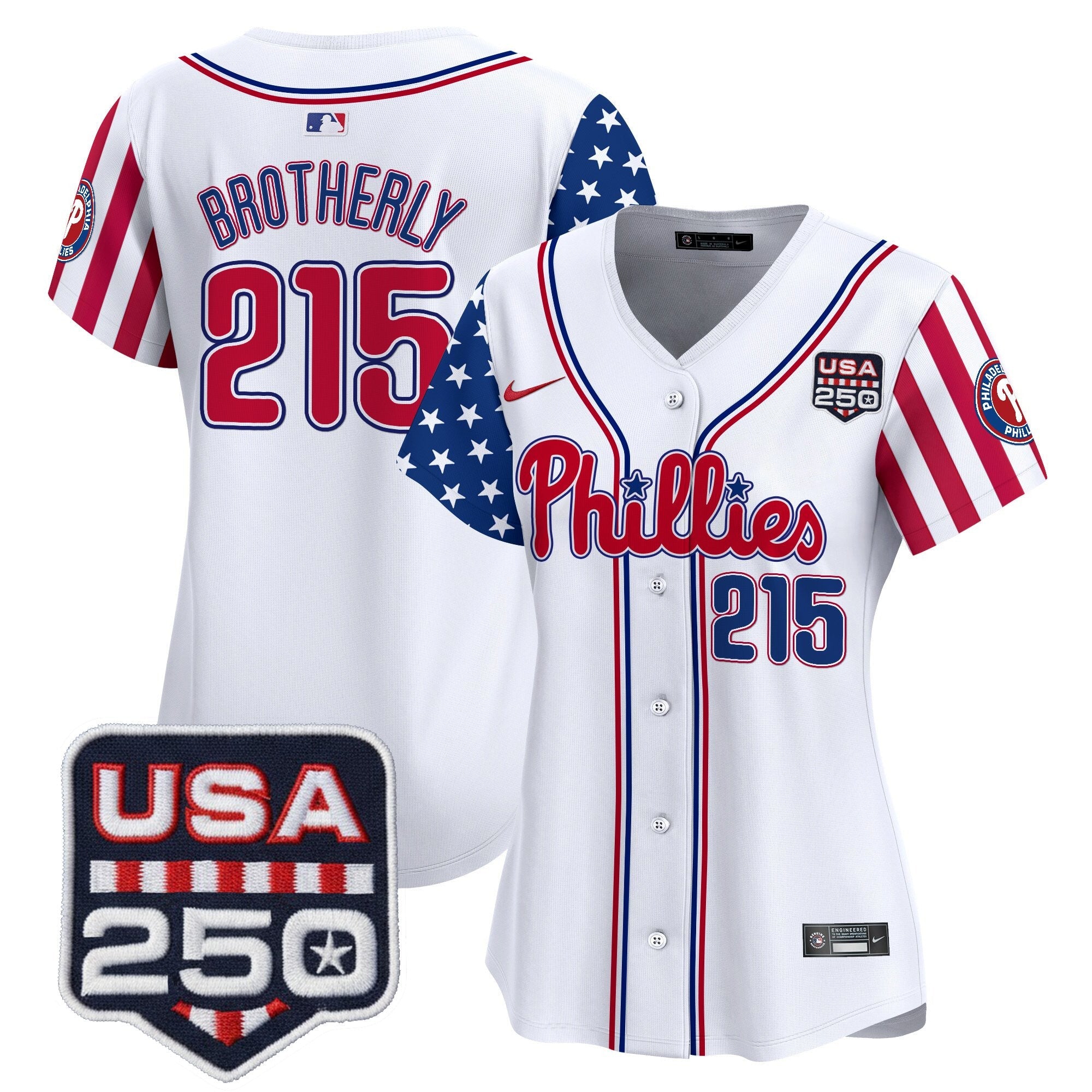 Women's Philadelphia Phillies America250 Edition Vapor Premier Limited Jersey - All Stitched
