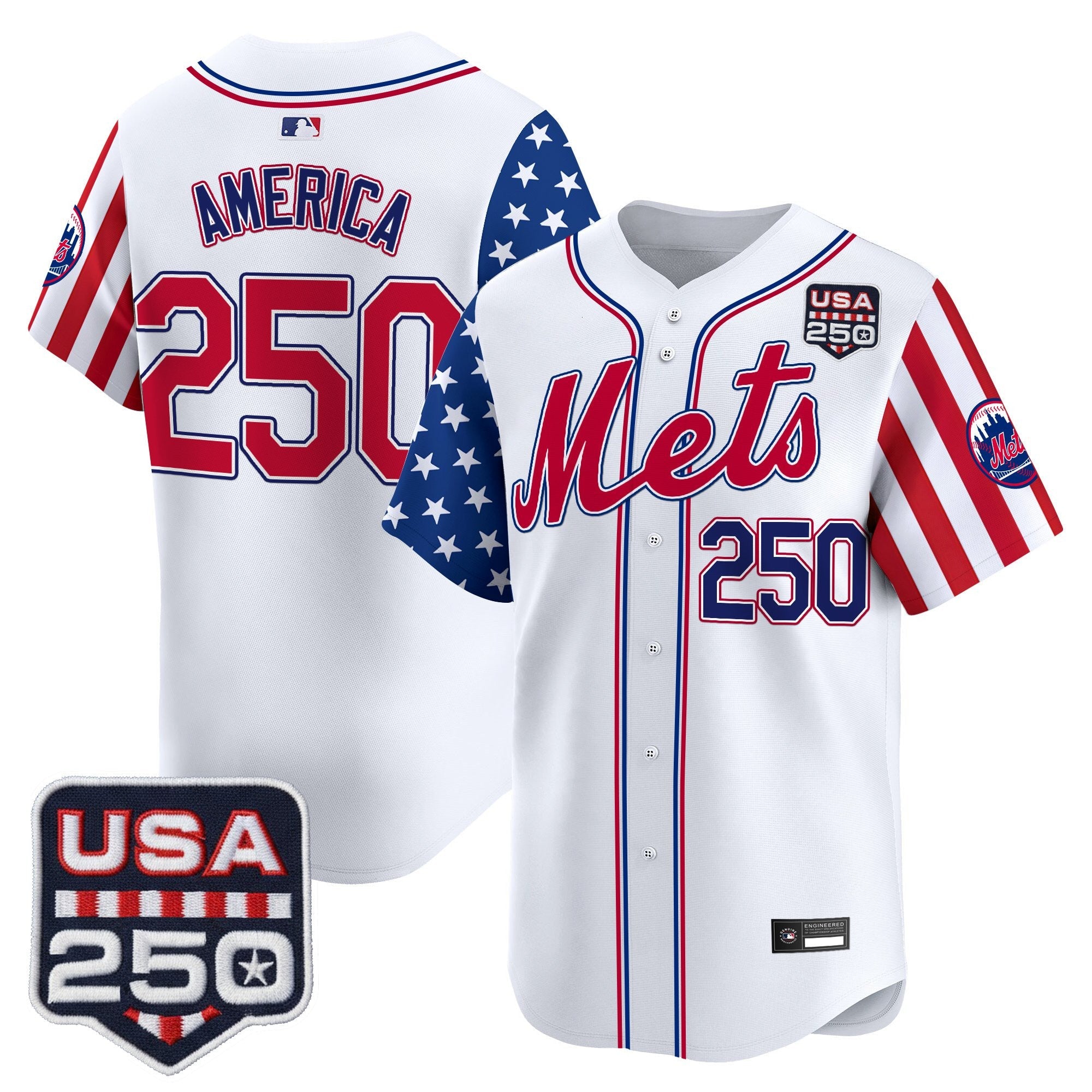 Men's New York Mets "America250 Edition" Vapor Premier Limited Jersey - All Stitched