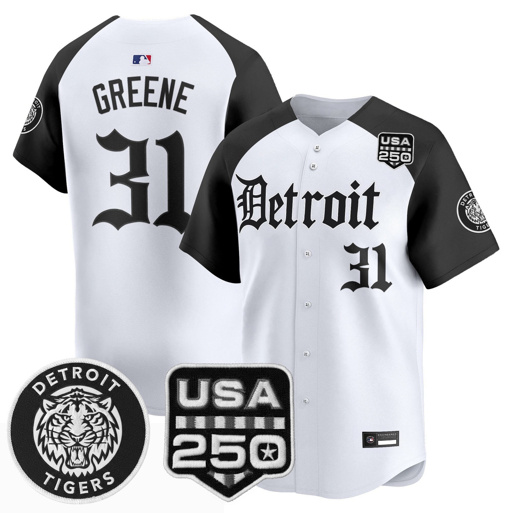 Men's Detroit Tigers ‘Gothic Edition’ Vapor Premier Limited Jersey - All Stitched
