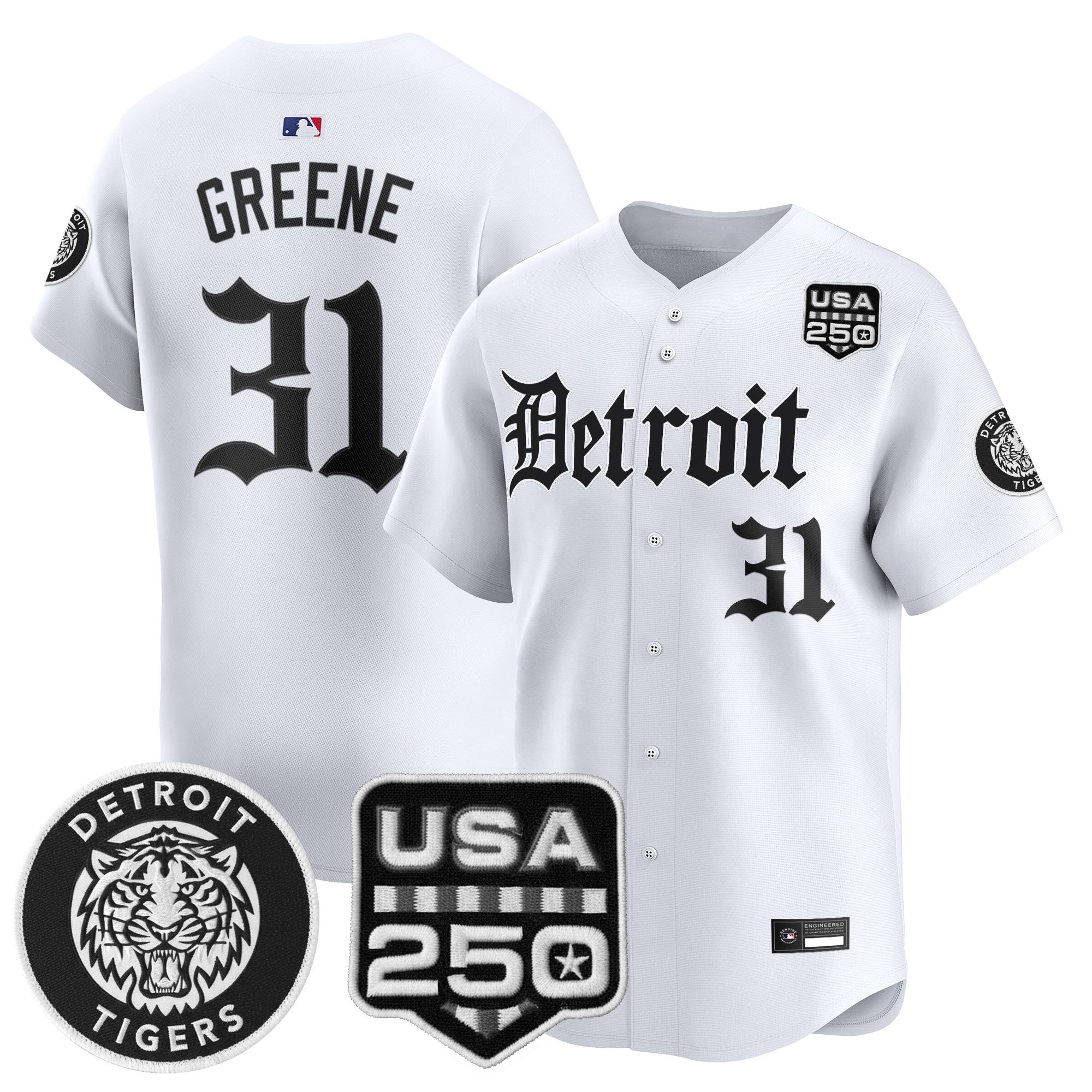 Men's Detroit Tigers ‘Gothic Edition’ Vapor Premier Limited Jersey - All Stitched