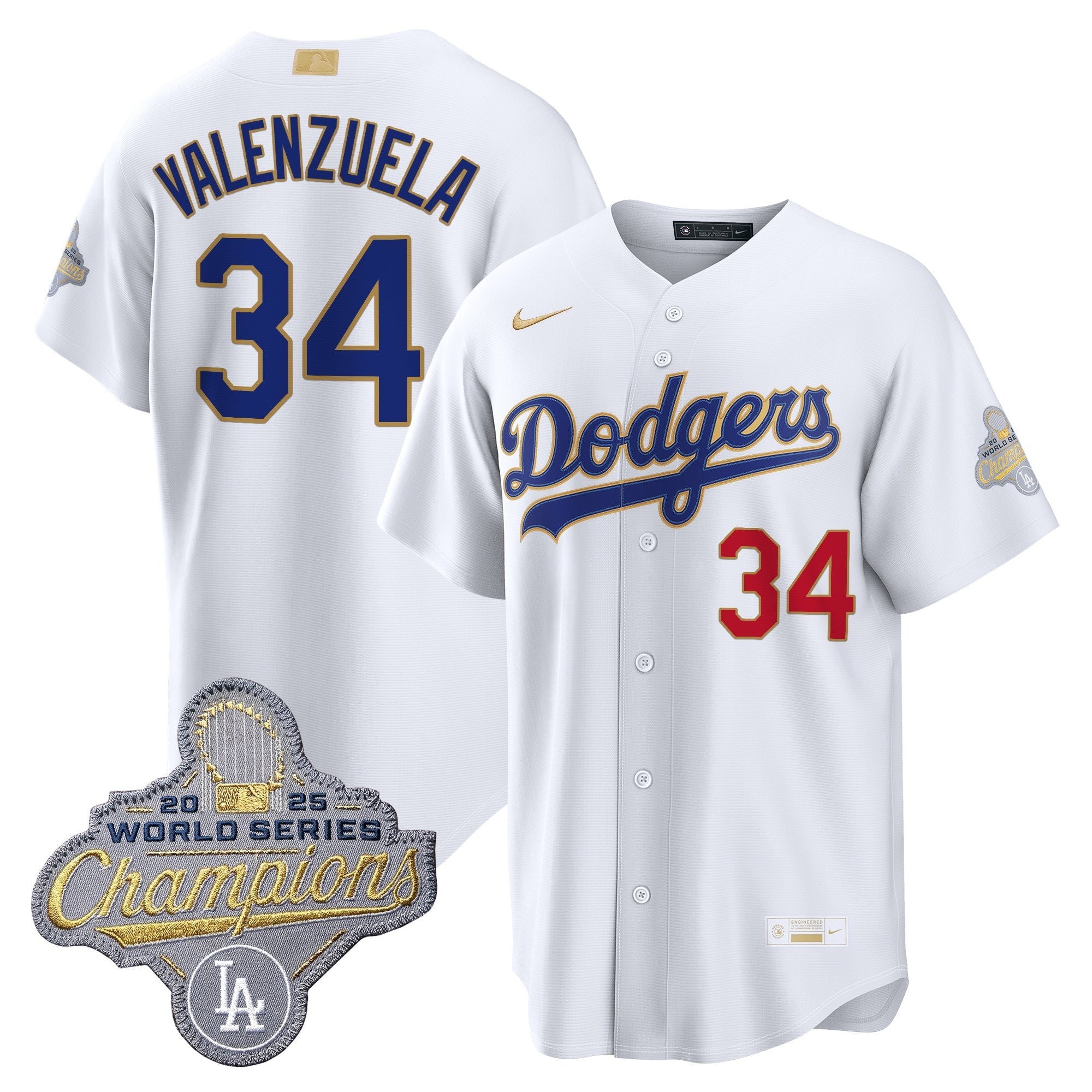 Men's Los Angeles Dodgers "Gold Collection" Premier Limited Jersey - All Stitched